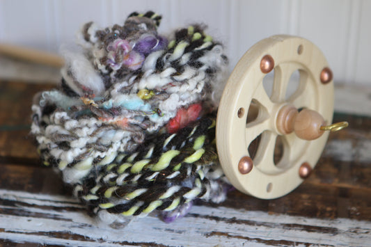 SPINDLING Method 11 - Plying a simple two ply textured art yarn