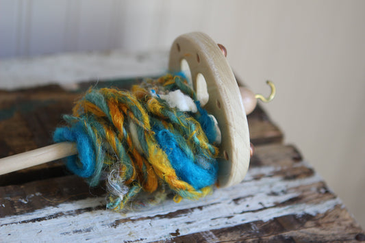 SPINDLING Method 1 - intro to spinning textured yarn on a drop spindle
