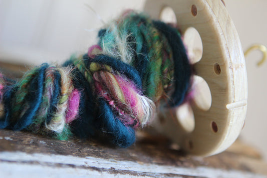 SPINDLING Method 9 - Spinning an eyelash texture art yarn