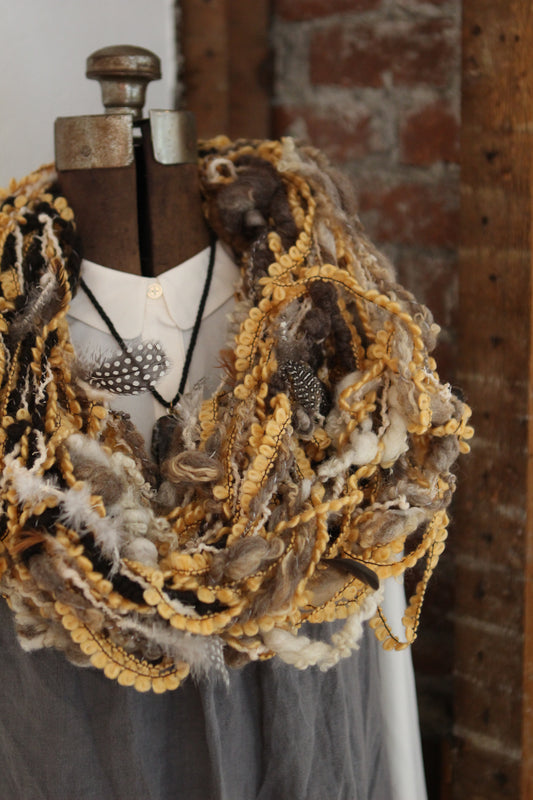 FEATHERPLUCKER Cowl (Free Handspun Knitting Pattern)
