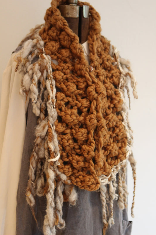 HONEYBERRY Scarf (Free Handspun Knitting Pattern)