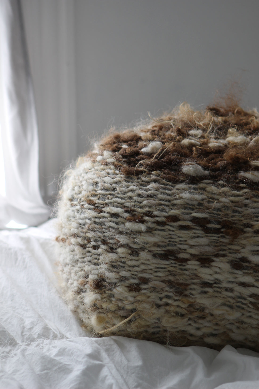 URCHIN Ottoman (Free Handspun Knitting Pattern)