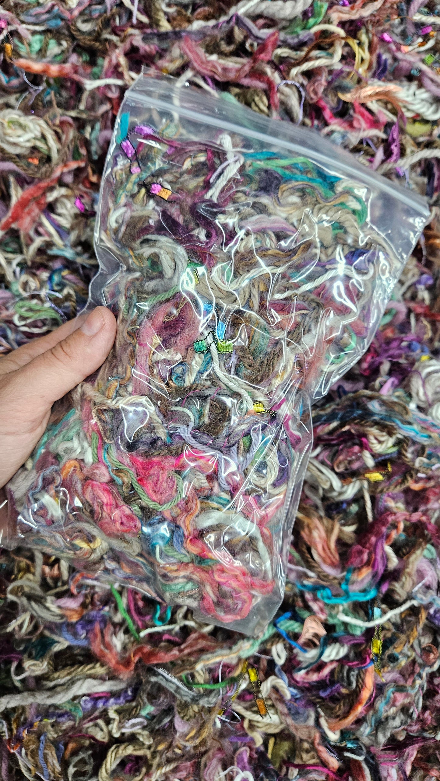 SLEEPING BEAUTY - hand-cut vintage novelty yarns for fiber art blending - 2 oz | 57 g