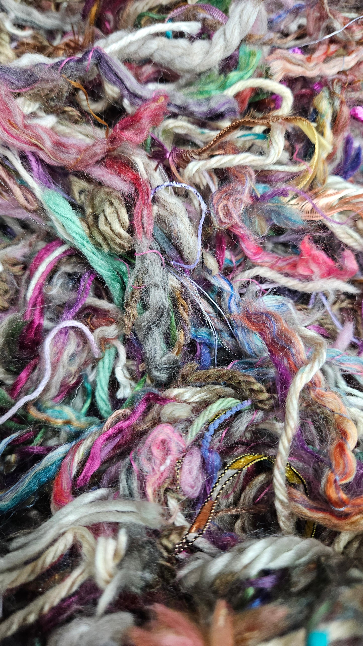 SLEEPING BEAUTY - hand-cut vintage novelty yarns for fiber art blending - 2 oz | 57 g