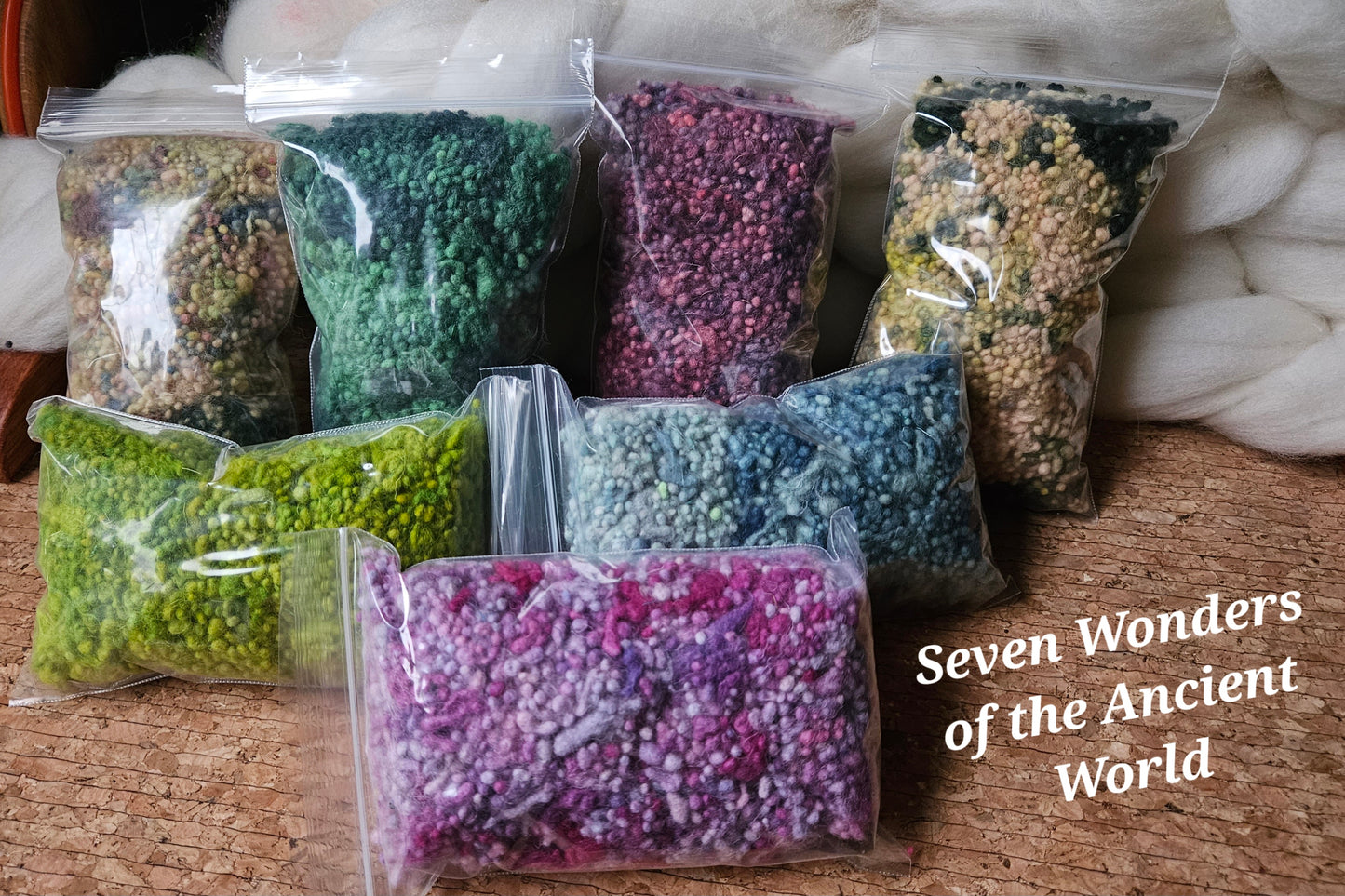EPHESUS GLOW Dyed Fine Wool Nepps - 1 ounce