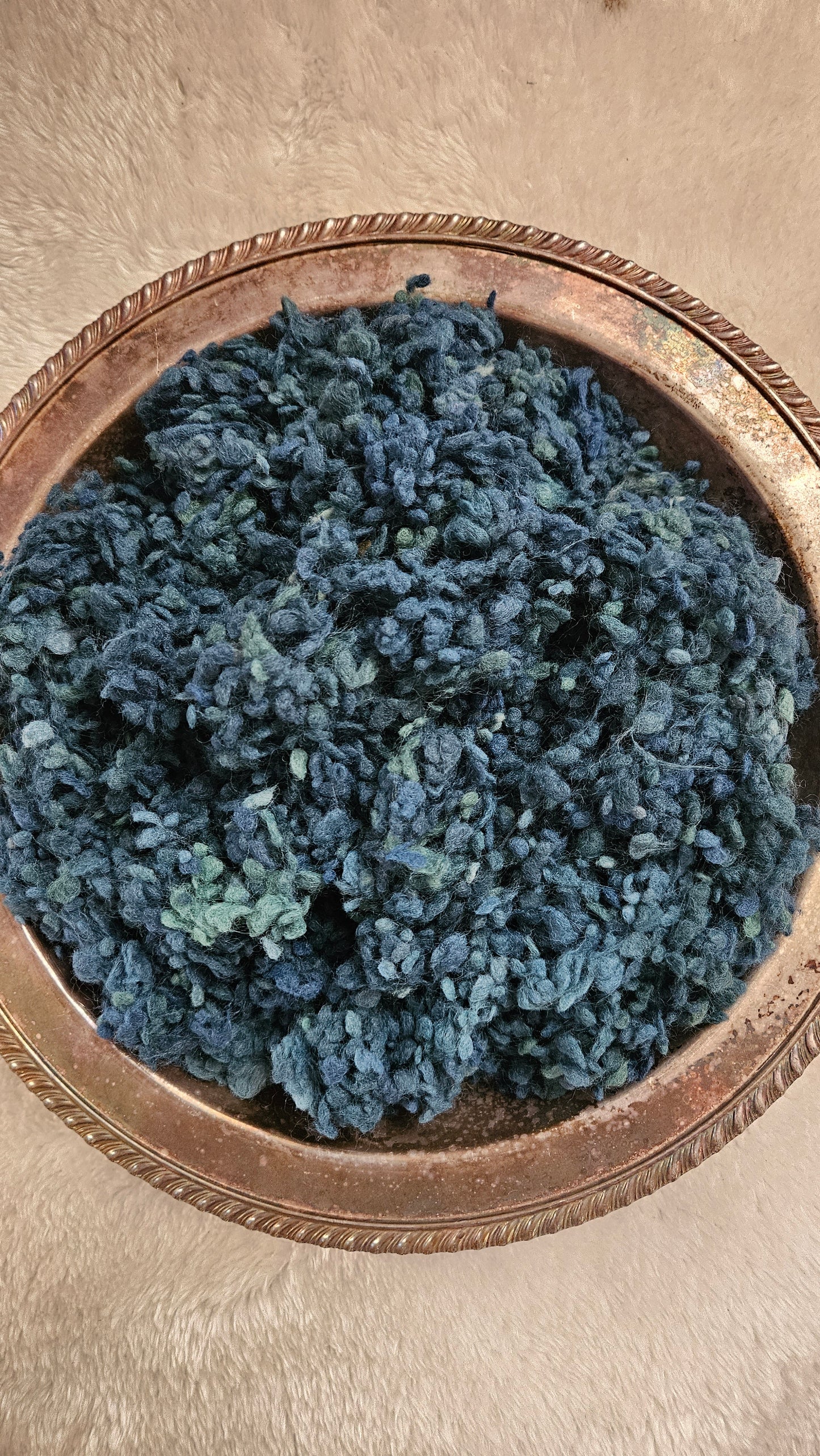 EUCALYPT - rare hand-dyed cotton nepps for fiber blending, felting, and papermaking - 1 oz | 28 g