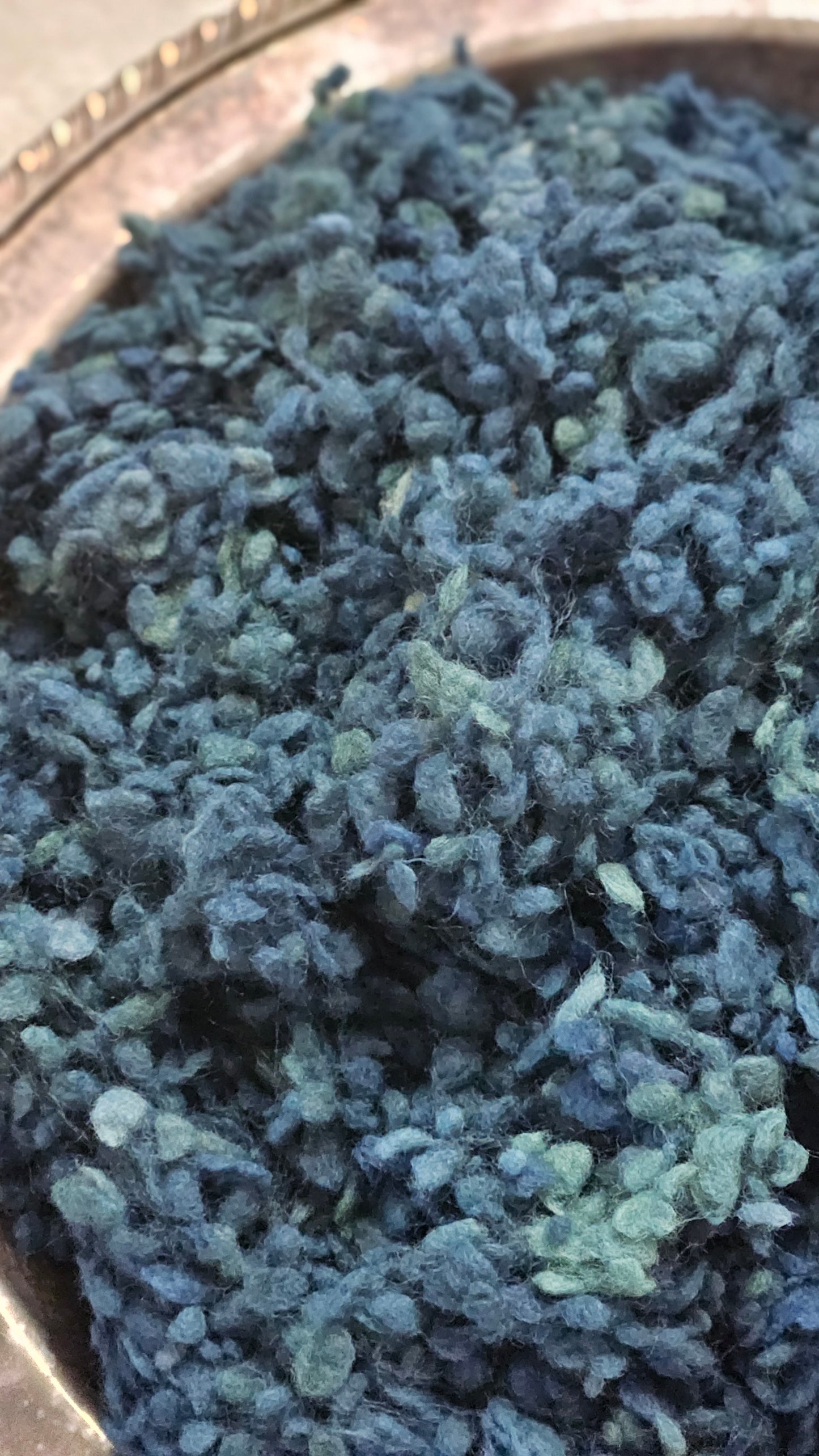 EUCALYPT - rare hand-dyed cotton nepps for fiber blending, felting, and papermaking - 1 oz | 28 g