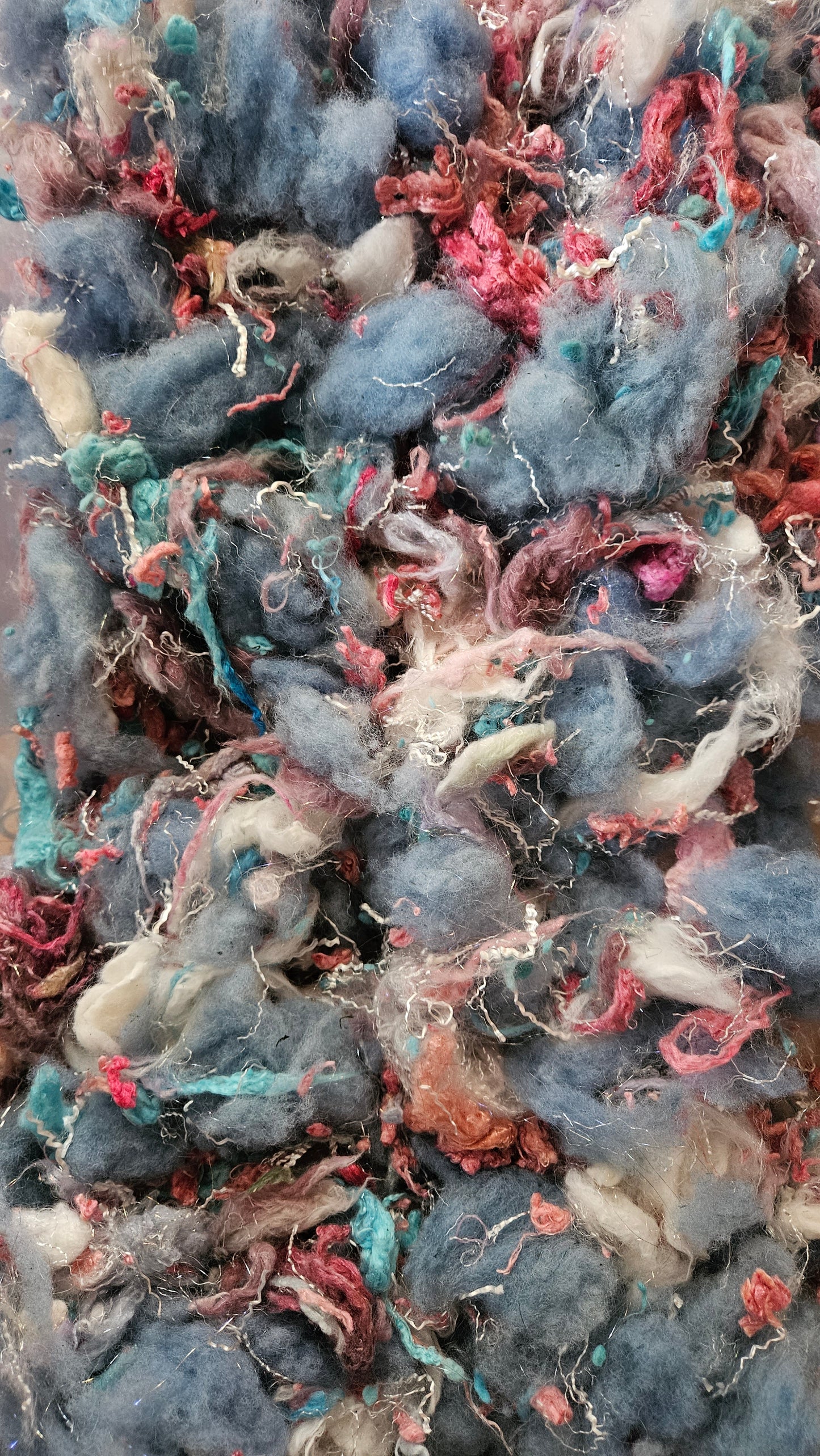 SKY BLUE PINK Fiber Art Texture Blend - 1.5 ounces
