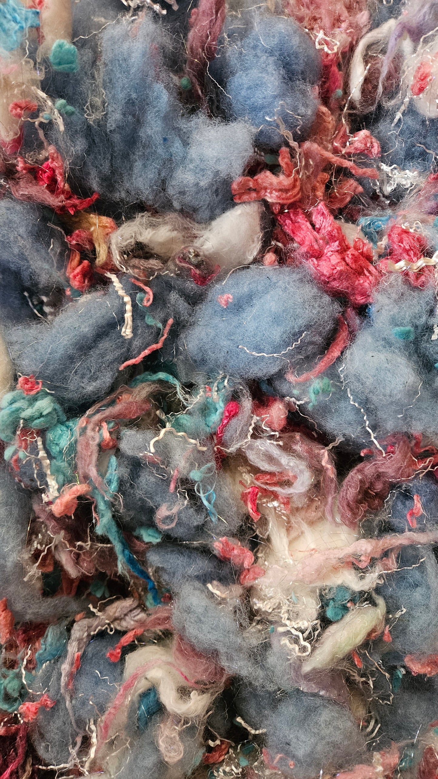 SKY BLUE PINK Fiber Art Texture Blend - 1.5 ounces