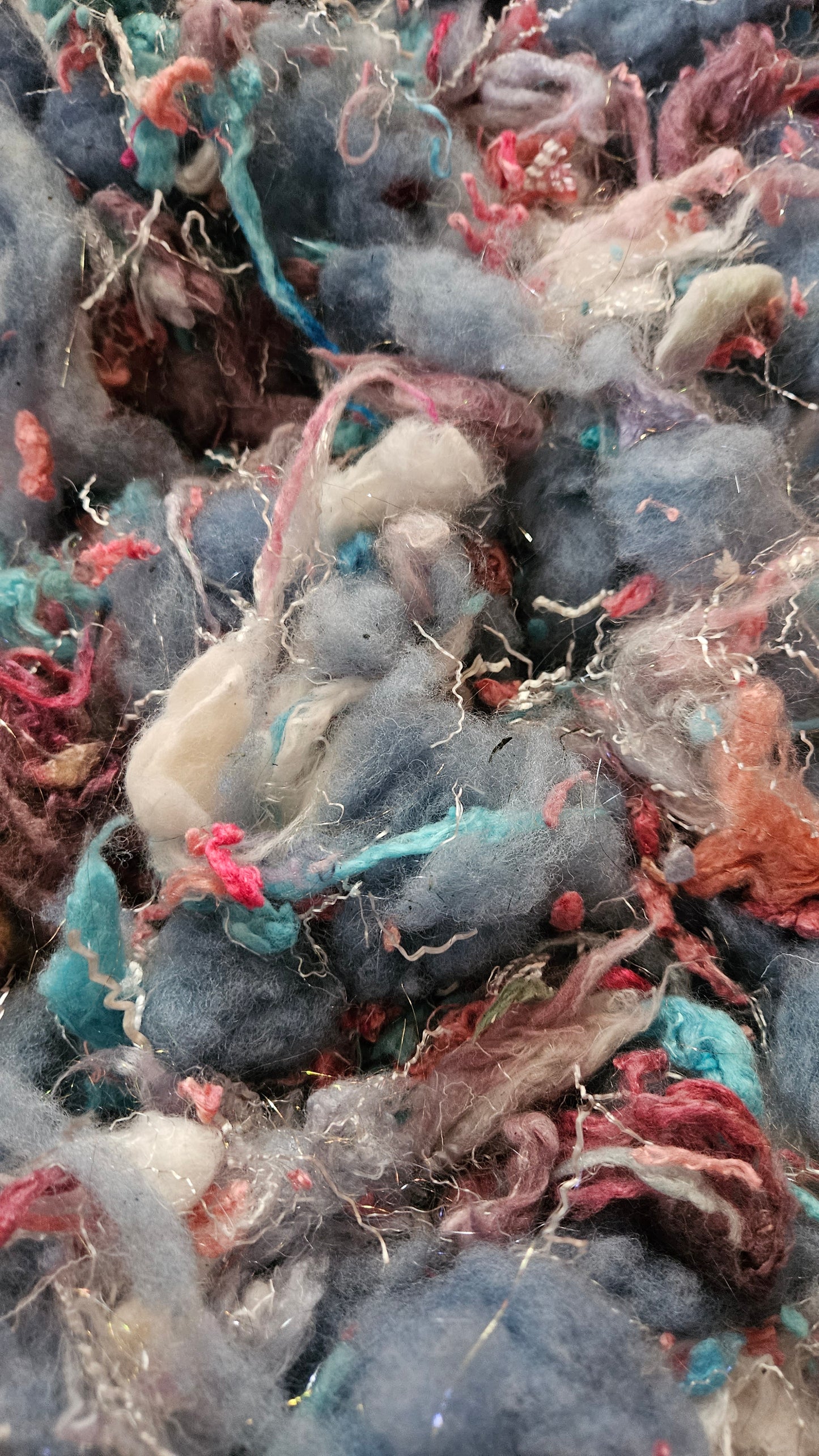 SKY BLUE PINK Fiber Art Texture Blend - 1.5 ounces