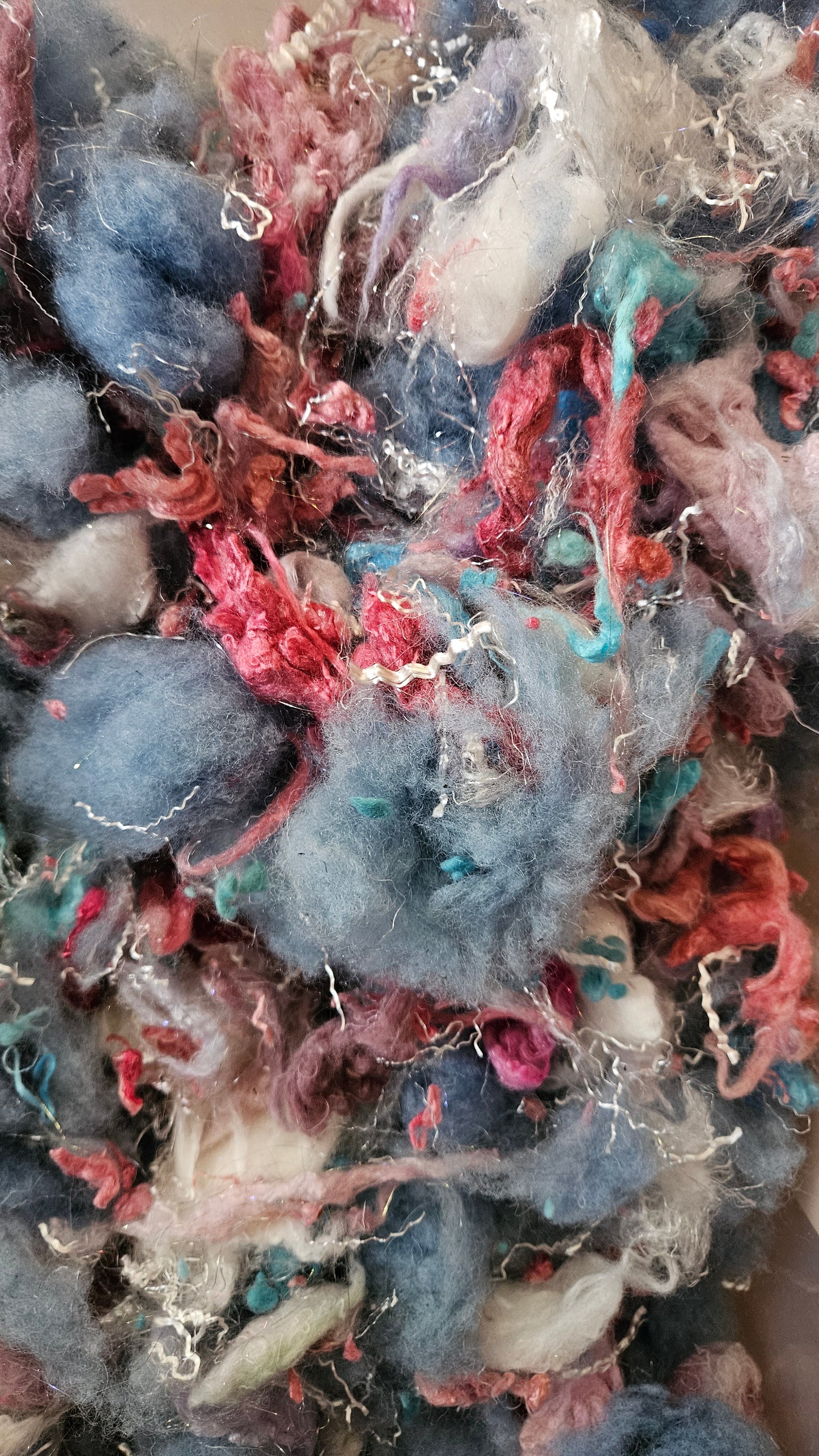 SKY BLUE PINK Fiber Art Texture Blend - 1.5 ounces