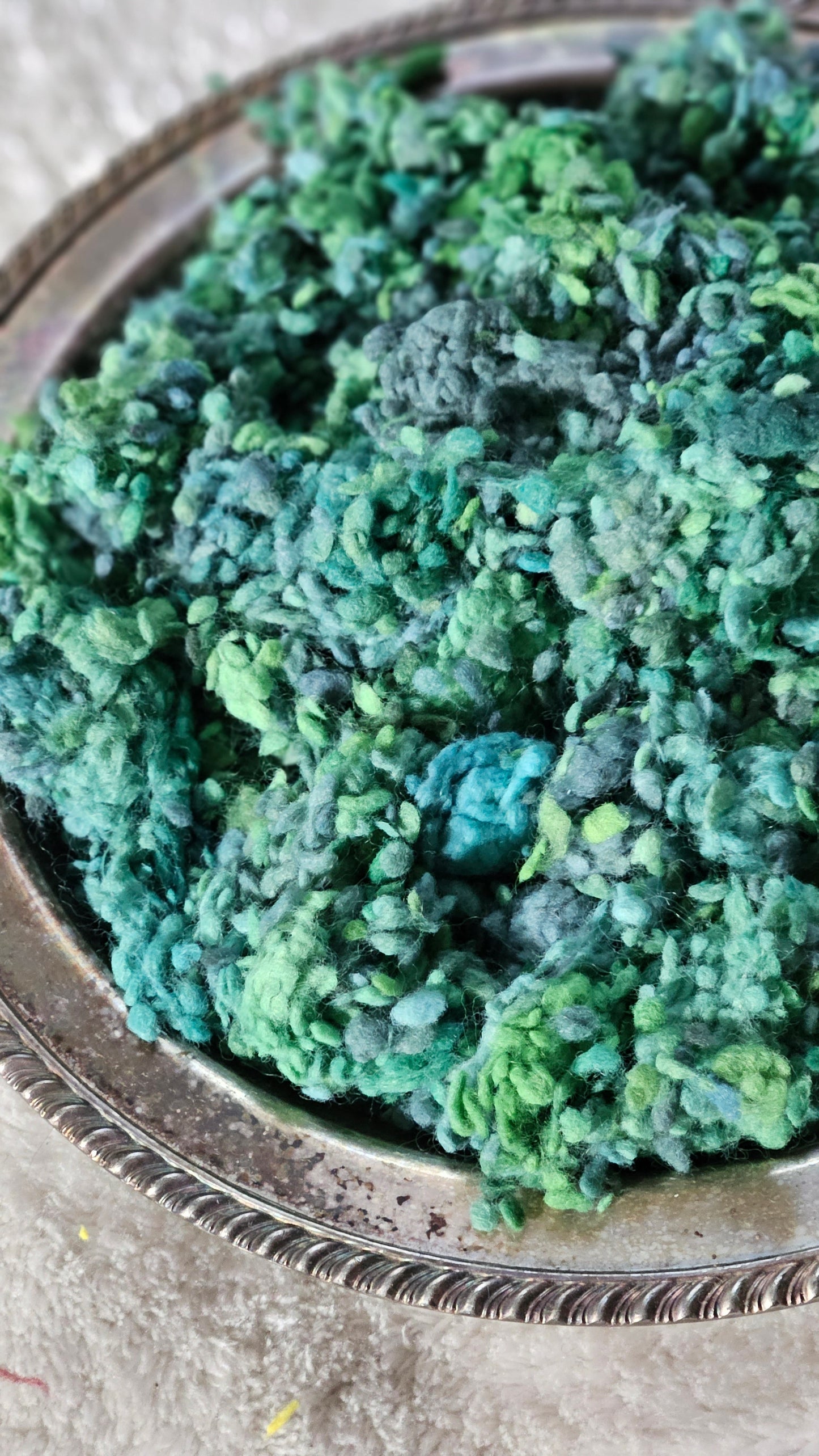 HOSTA - rare hand-dyed cotton nepps for fiber blending, felting, and papermaking - 1 oz | 28 g