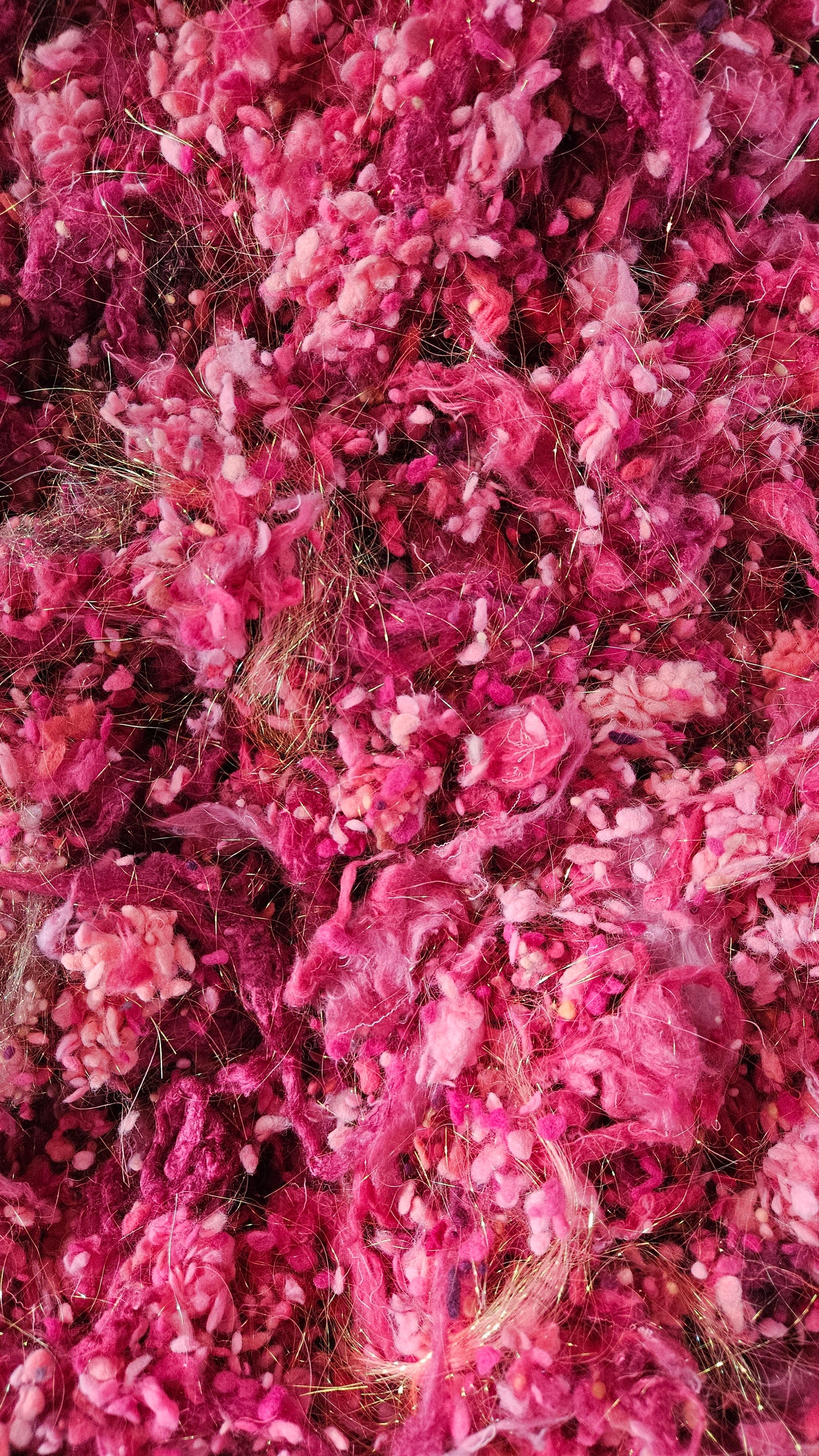 SHILOH ROSES - limited edition hand-dyed fiber art texture for blending, felting, and papermaking - 2 oz | 57 g