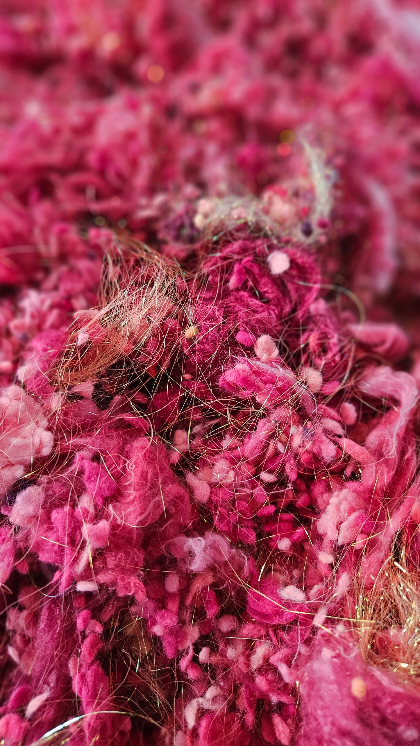 SHILOH ROSES - limited edition hand-dyed fiber art texture for blending, felting, and papermaking - 2 oz | 57 g
