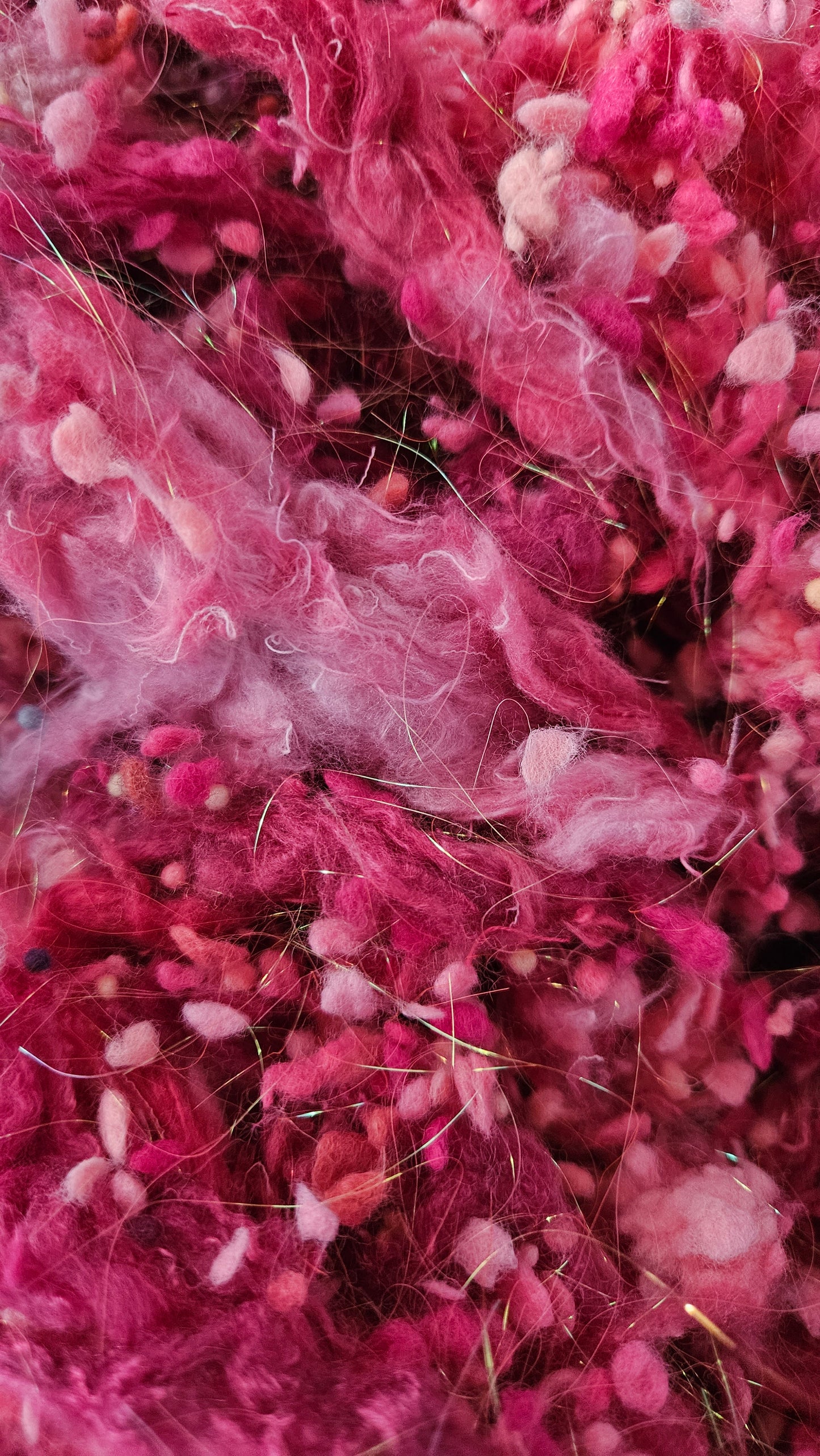 SHILOH ROSES - limited edition hand-dyed fiber art texture for blending, felting, and papermaking - 2 oz | 57 g