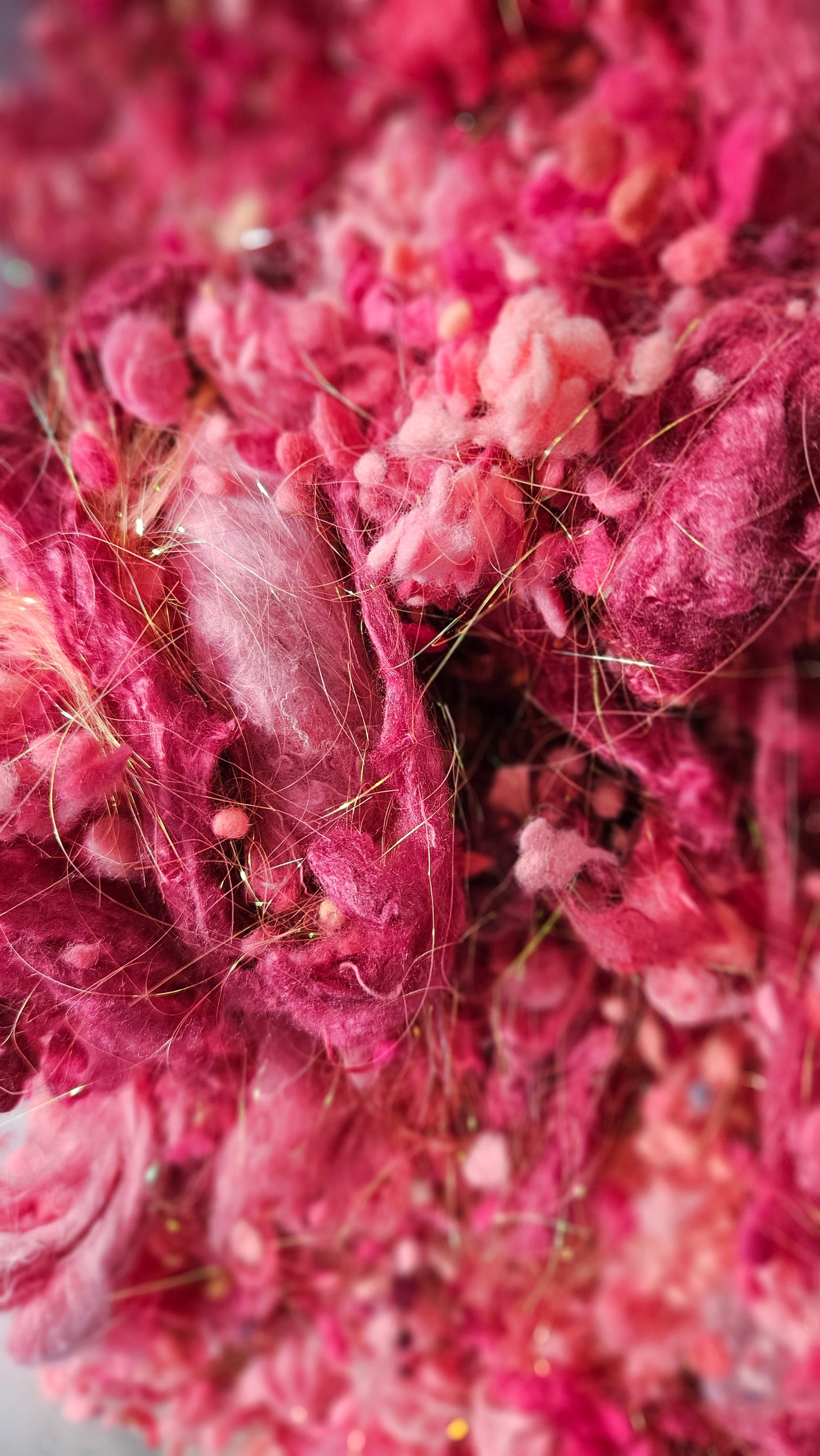 SHILOH ROSES - limited edition hand-dyed fiber art texture for blending, felting, and papermaking - 2 oz | 57 g