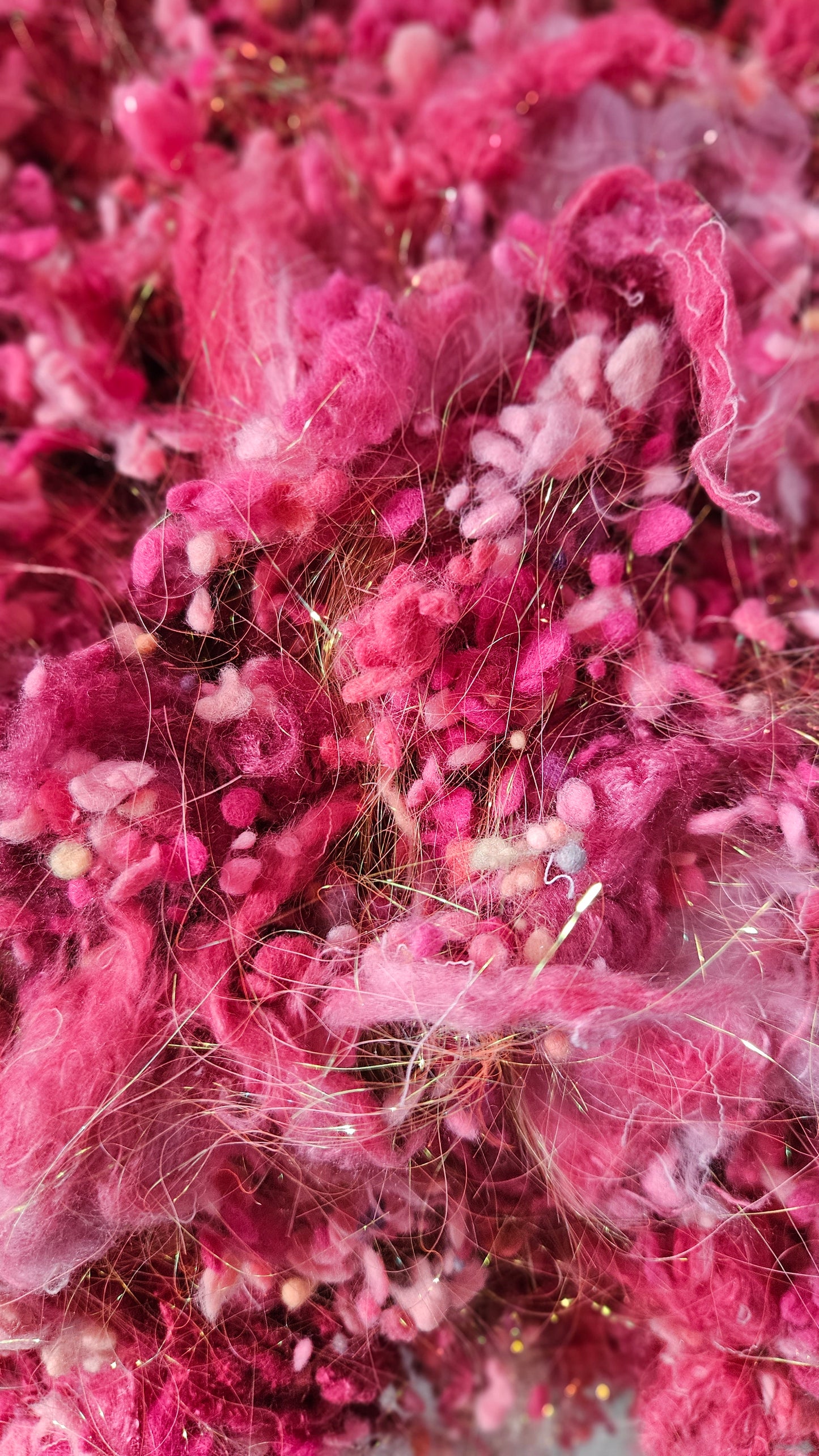 SHILOH ROSES - limited edition hand-dyed fiber art texture for blending, felting, and papermaking - 2 oz | 57 g