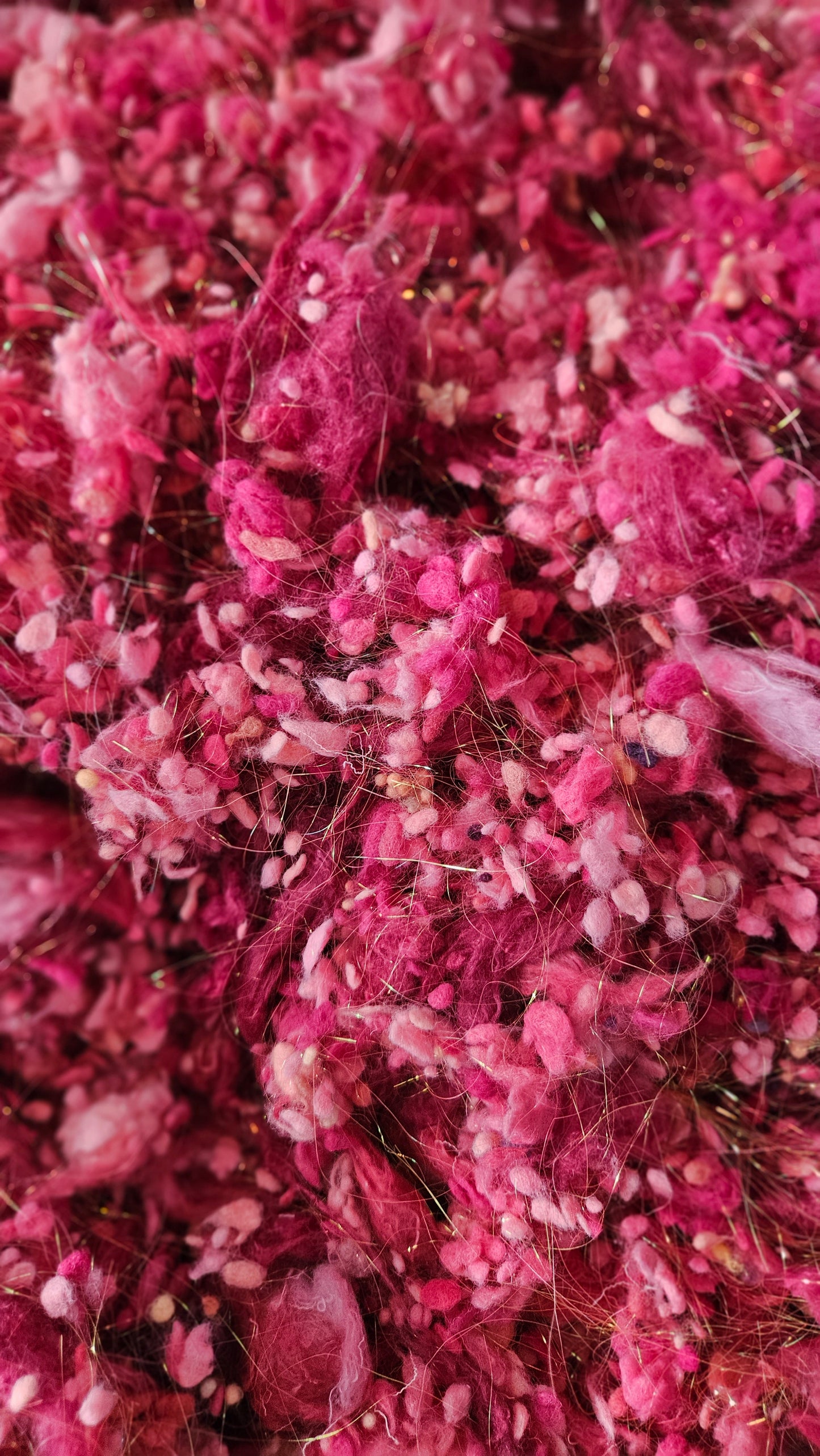 SHILOH ROSES - limited edition hand-dyed fiber art texture for blending, felting, and papermaking - 2 oz | 57 g