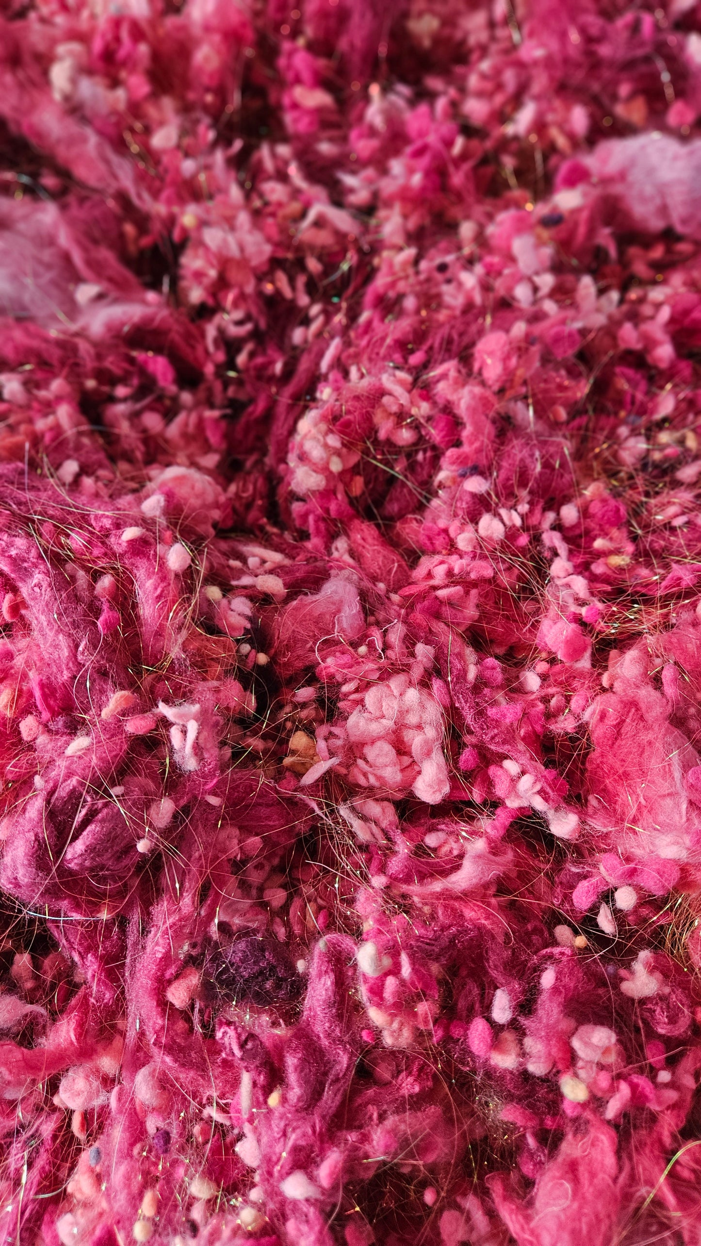 SHILOH ROSES - limited edition hand-dyed fiber art texture for blending, felting, and papermaking - 2 oz | 57 g