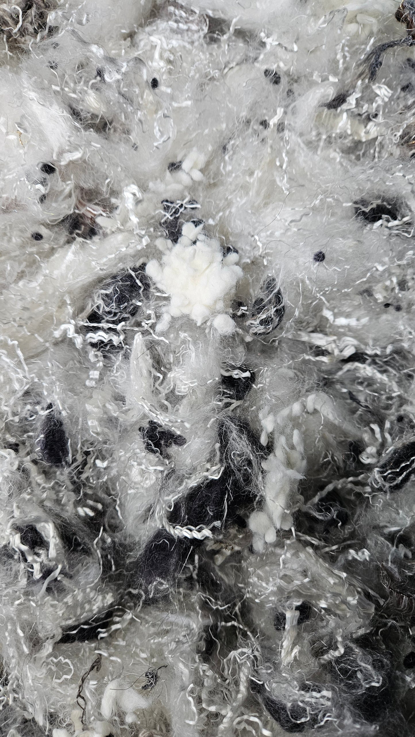 BIRCH GROVE - faux silk limited edition hand-dyed fiber art texture for blending, felting, and papermaking - 2 oz | 57 g