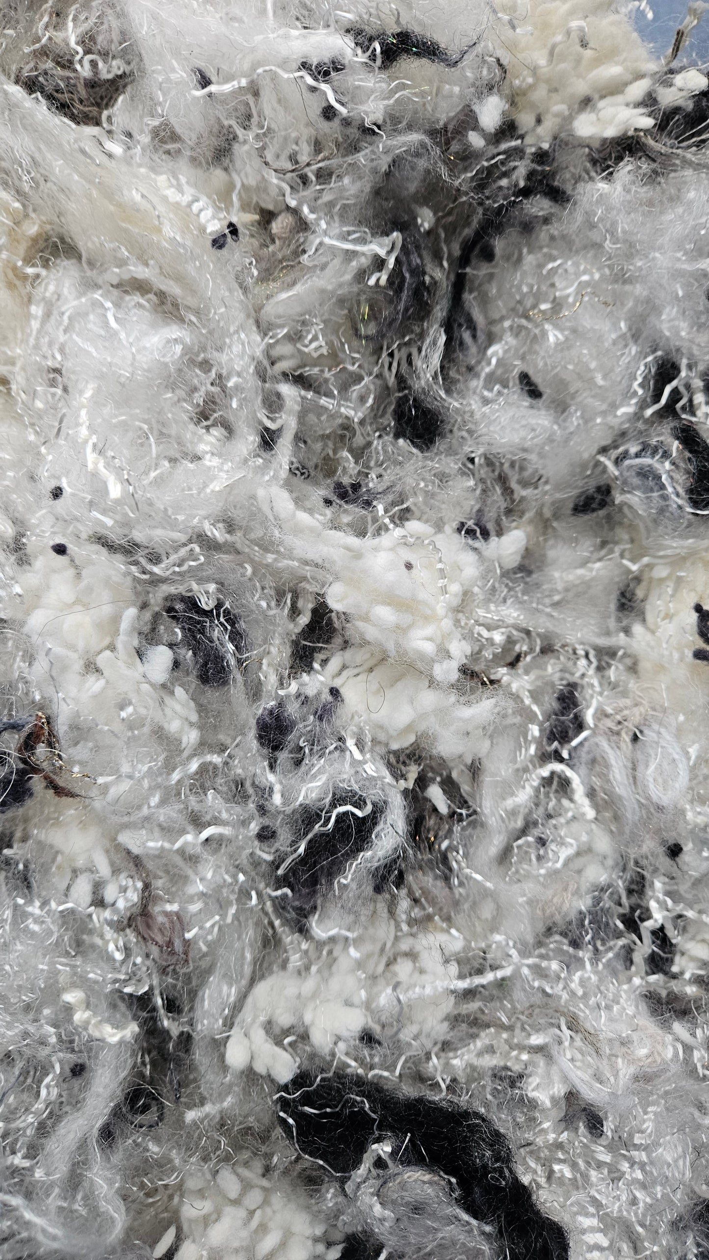 BIRCH GROVE - faux silk limited edition hand-dyed fiber art texture for blending, felting, and papermaking - 2 oz | 57 g
