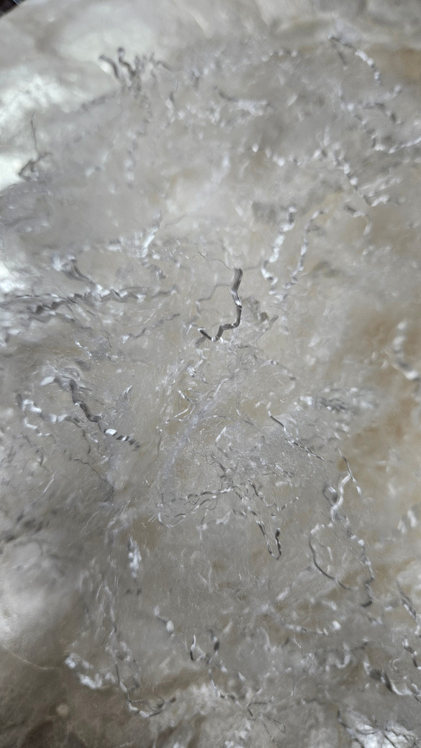 PEARL WHITE - undyed eucalyptus crimp fauxsilk effects texture for spinning, fiber blending, felting, and papermaking - 24 oz | 680 g