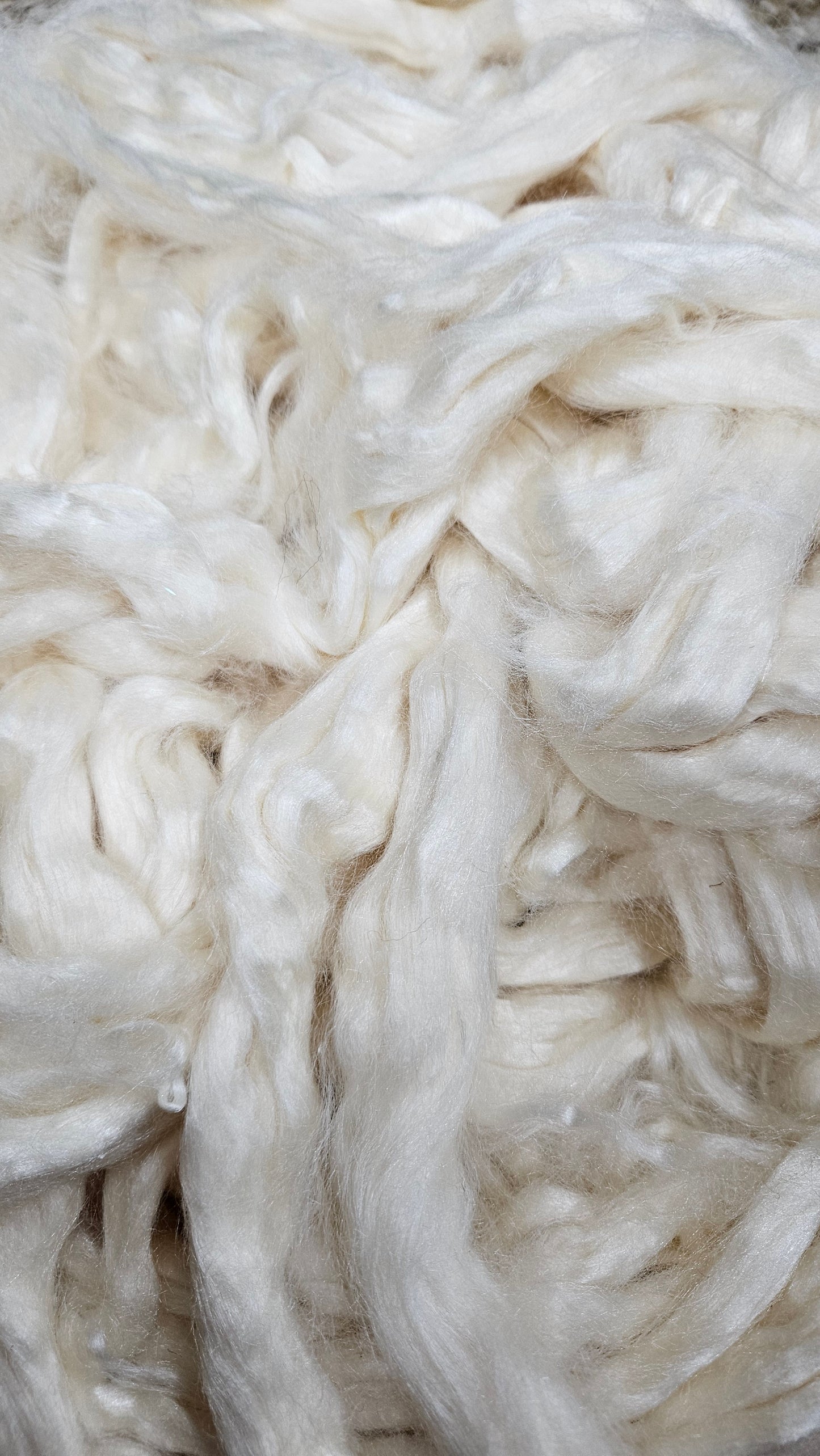 MULBERRY SILK - undyed natural A grade white mulberry silk sliver for blending, felting, and papermaking - 1 oz | 28 g