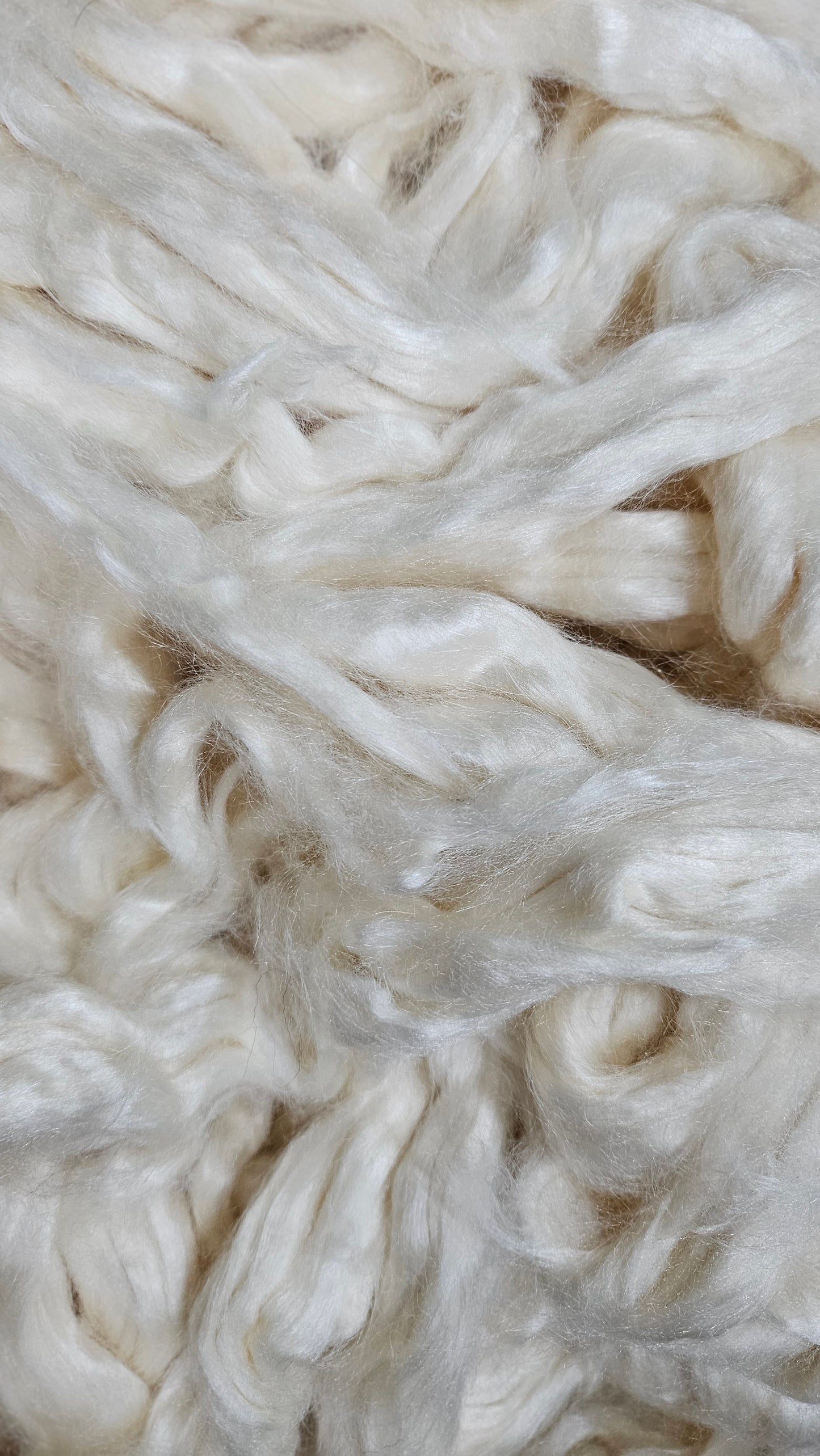 MULBERRY SILK - undyed natural A grade white mulberry silk sliver for blending, felting, and papermaking - 1 oz | 28 g