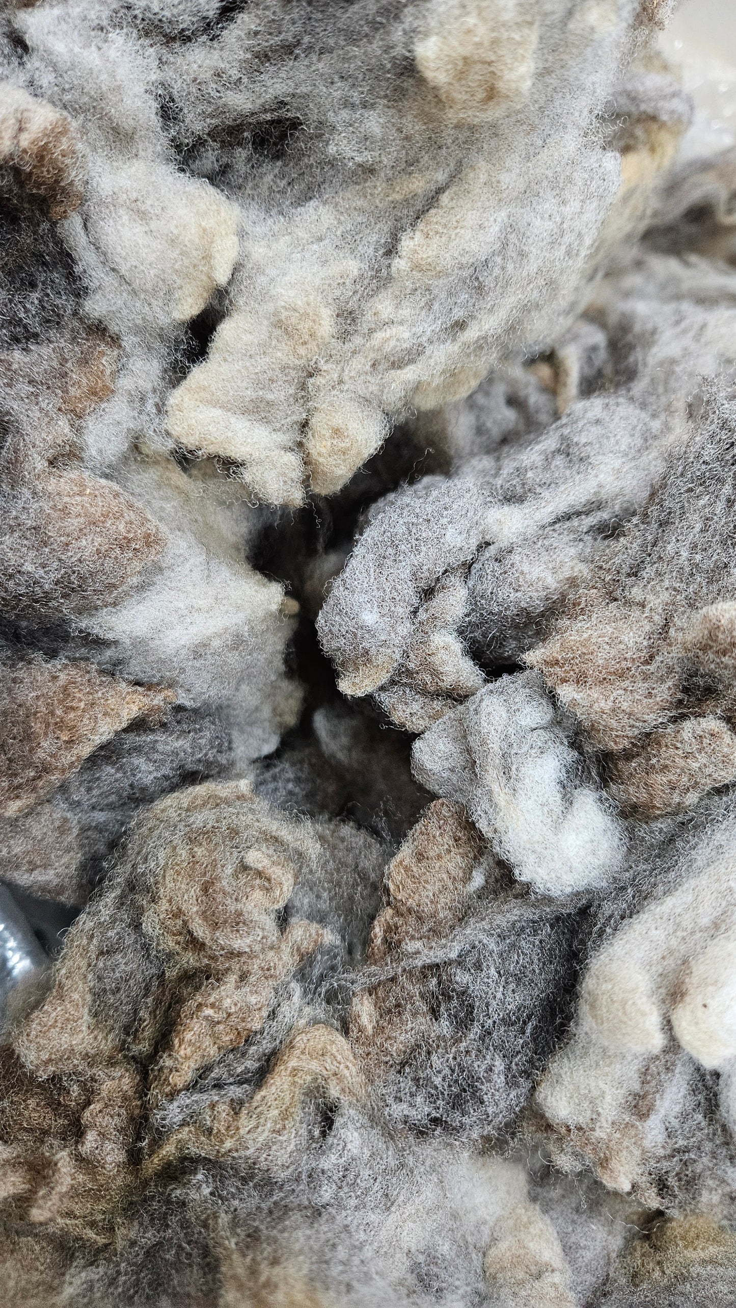 ROMELDALE - Washed Fine Wool Fleece Natural Grey - 4 oz
