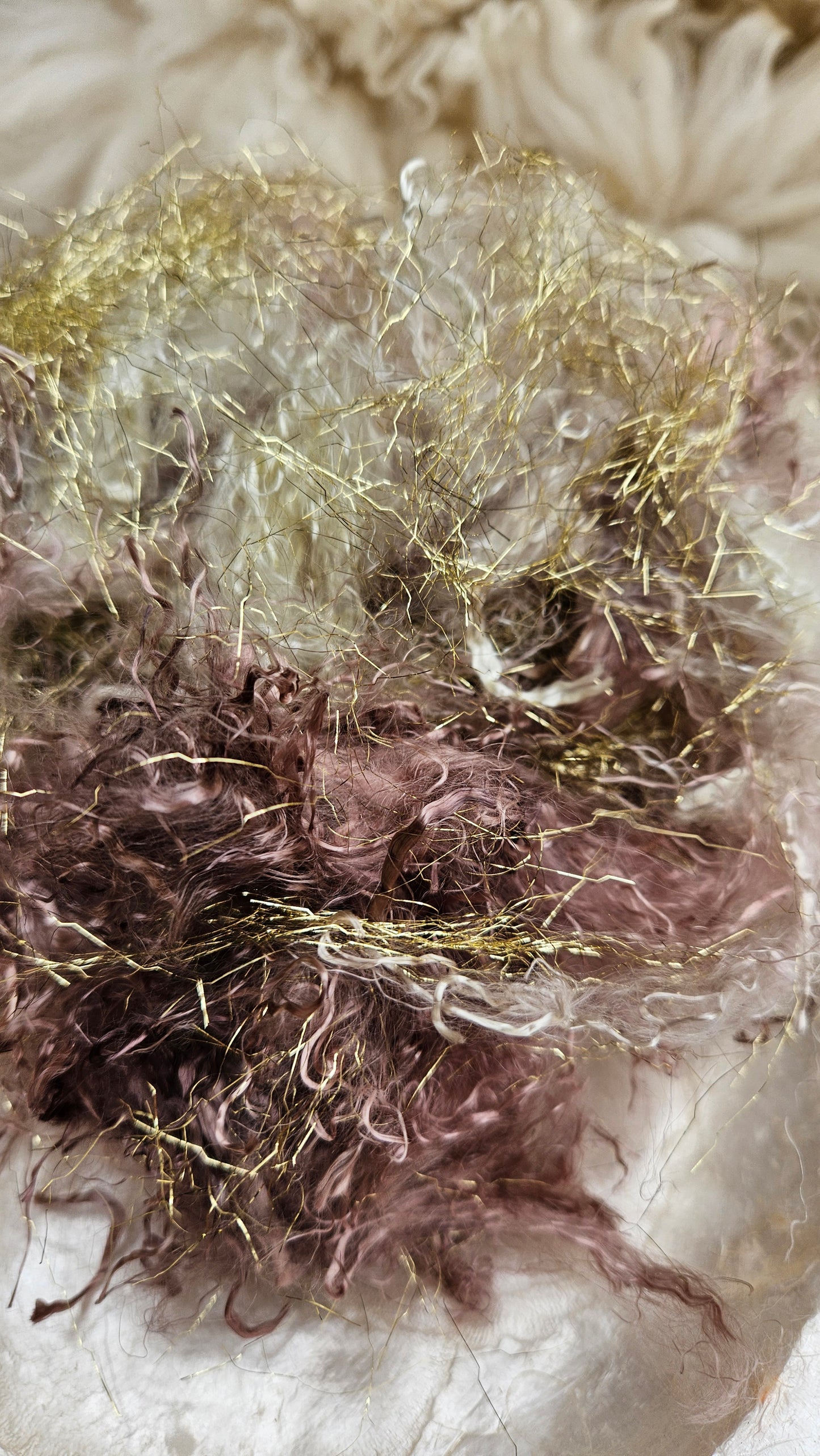 Gilded Bronze Sparkle Eucalyptus Crimp Fiber Art Blend - 1 ounce