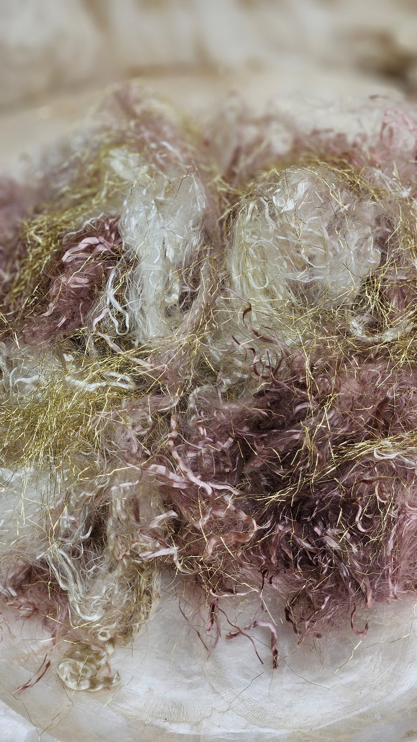 Gilded Bronze Sparkle Eucalyptus Crimp Fiber Art Blend - 1 ounce