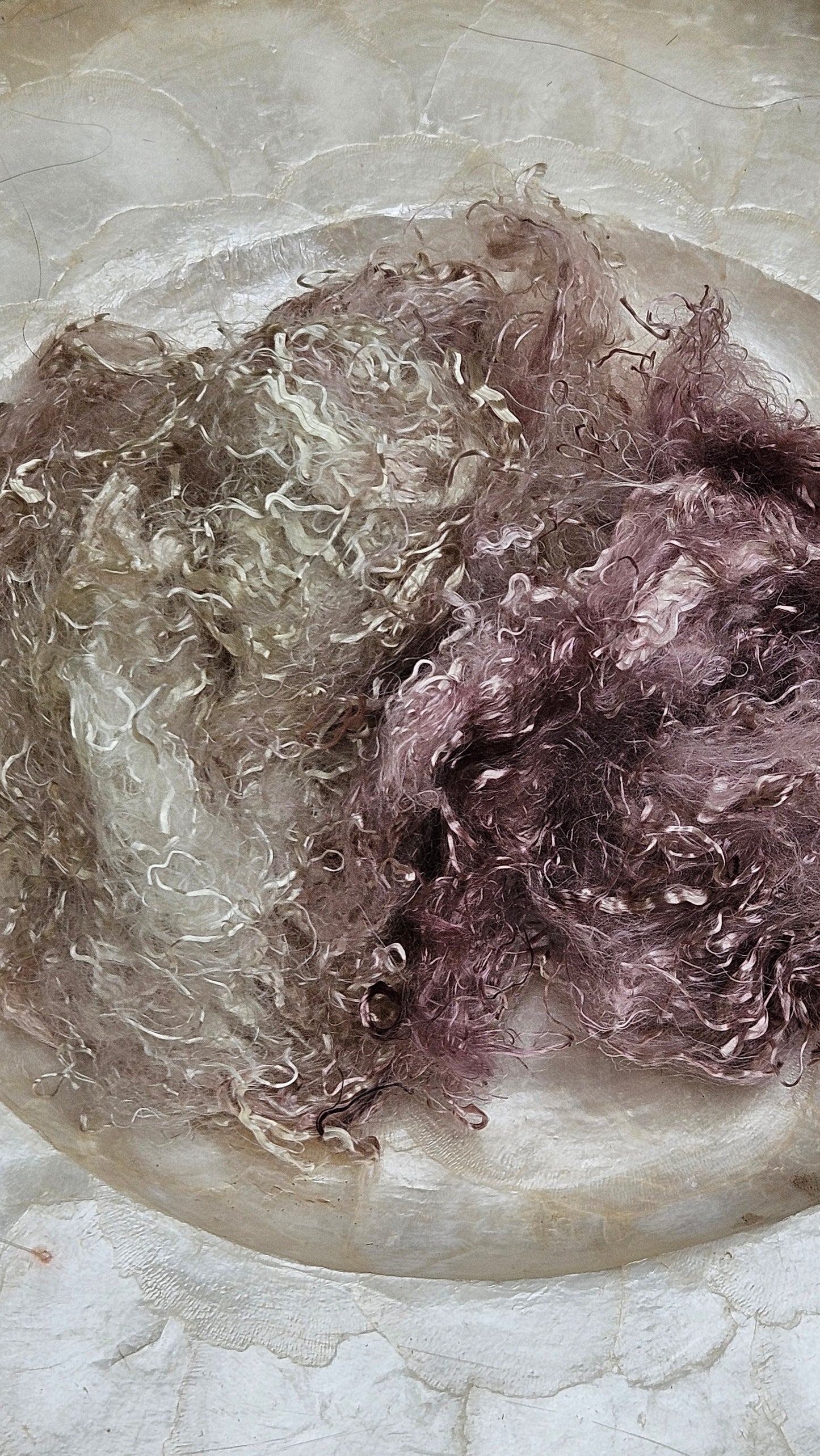 BRONZE Eucalyptus Crimp Hand Dyed Effects Fiber - 1 ounce