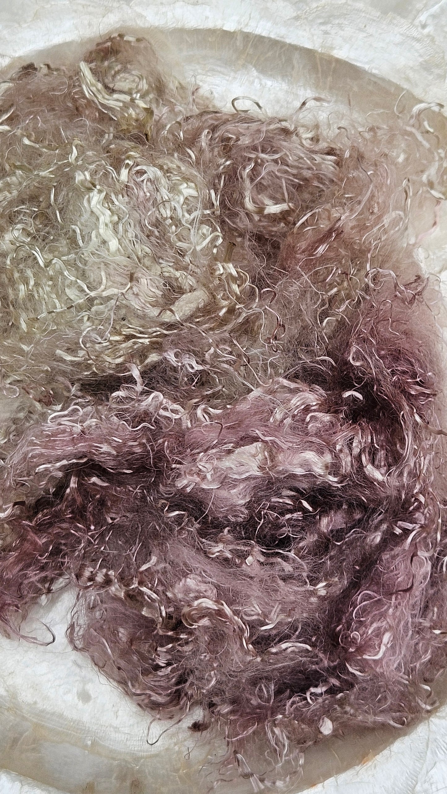 BRONZE Eucalyptus Crimp Hand Dyed Effects Fiber - 1 ounce