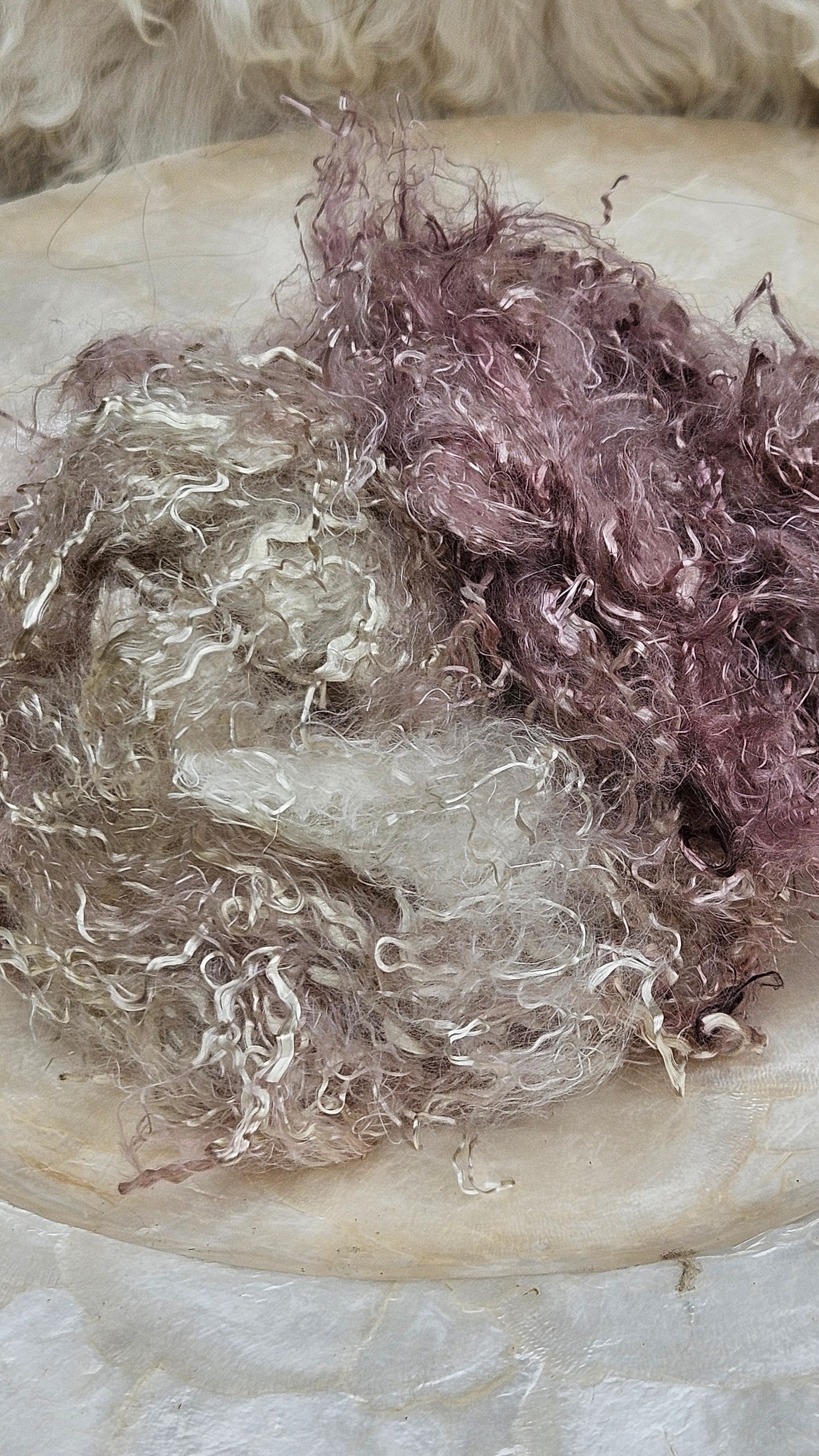 BRONZE Eucalyptus Crimp Hand Dyed Effects Fiber - 1 ounce