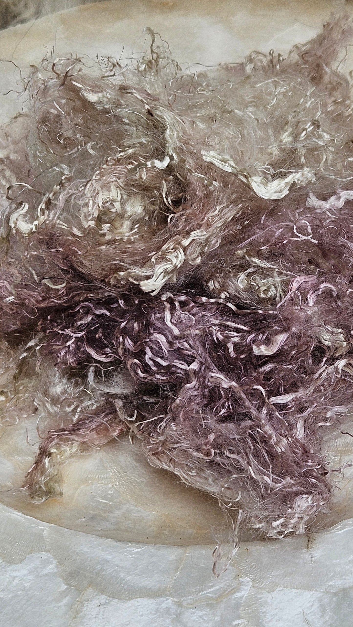 BRONZE Eucalyptus Crimp Hand Dyed Effects Fiber - 1 ounce