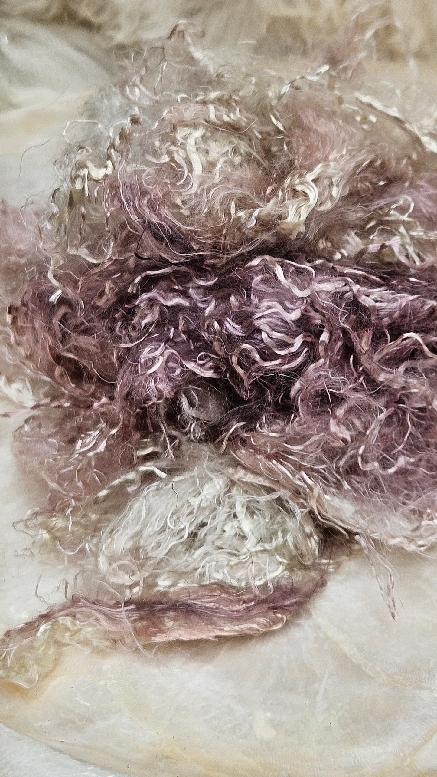 BRONZE Eucalyptus Crimp Hand Dyed Effects Fiber - 1 ounce