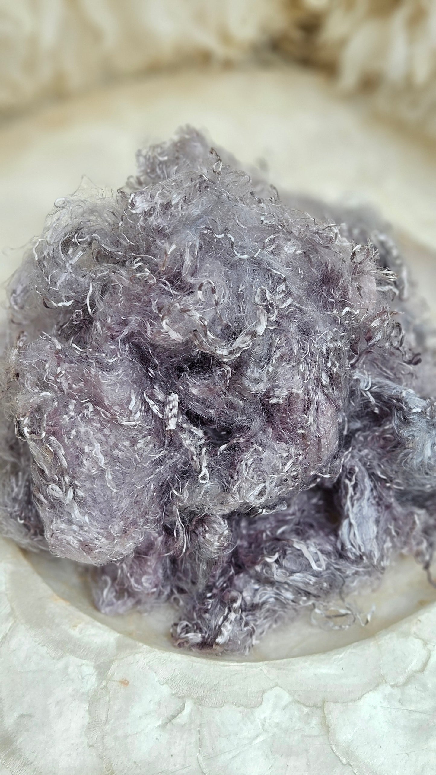 TITANIUM Eucalyptus Crimp Hand Dyed Effects Fiber - 1 ounce