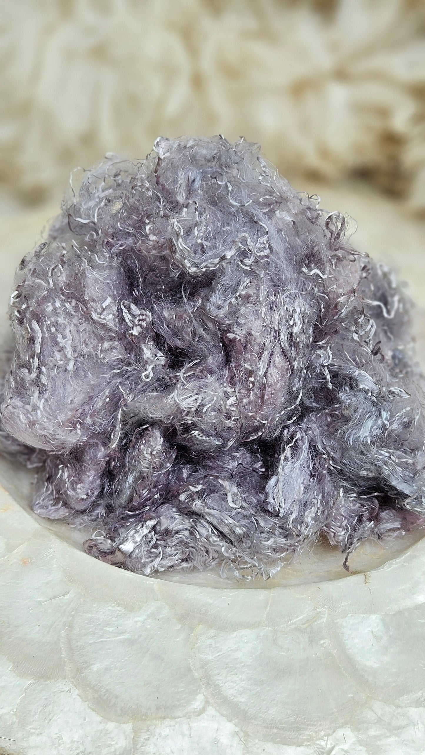 TITANIUM Eucalyptus Crimp Hand Dyed Effects Fiber - 1 ounce