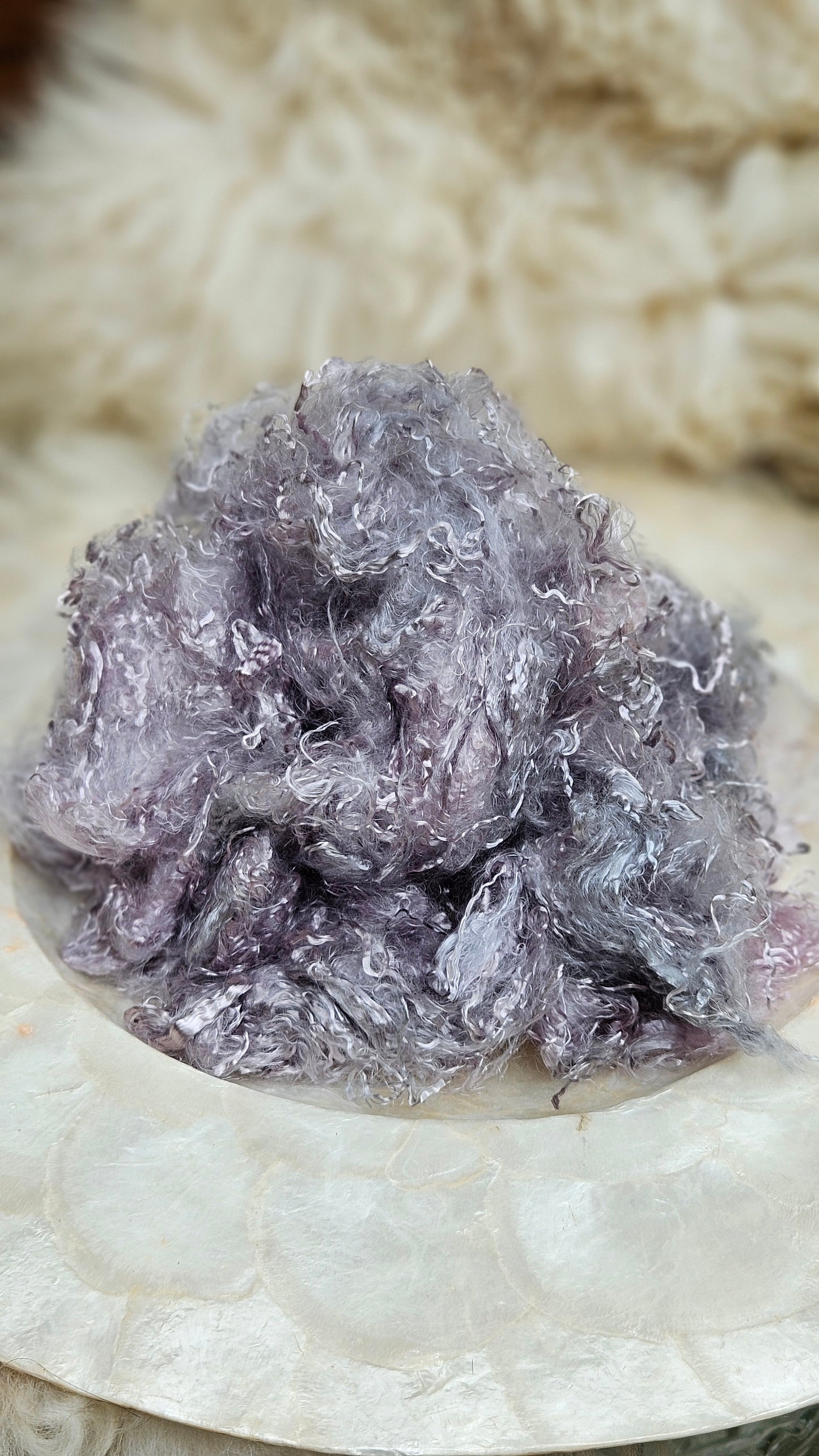 TITANIUM Eucalyptus Crimp Hand Dyed Effects Fiber - 1 ounce