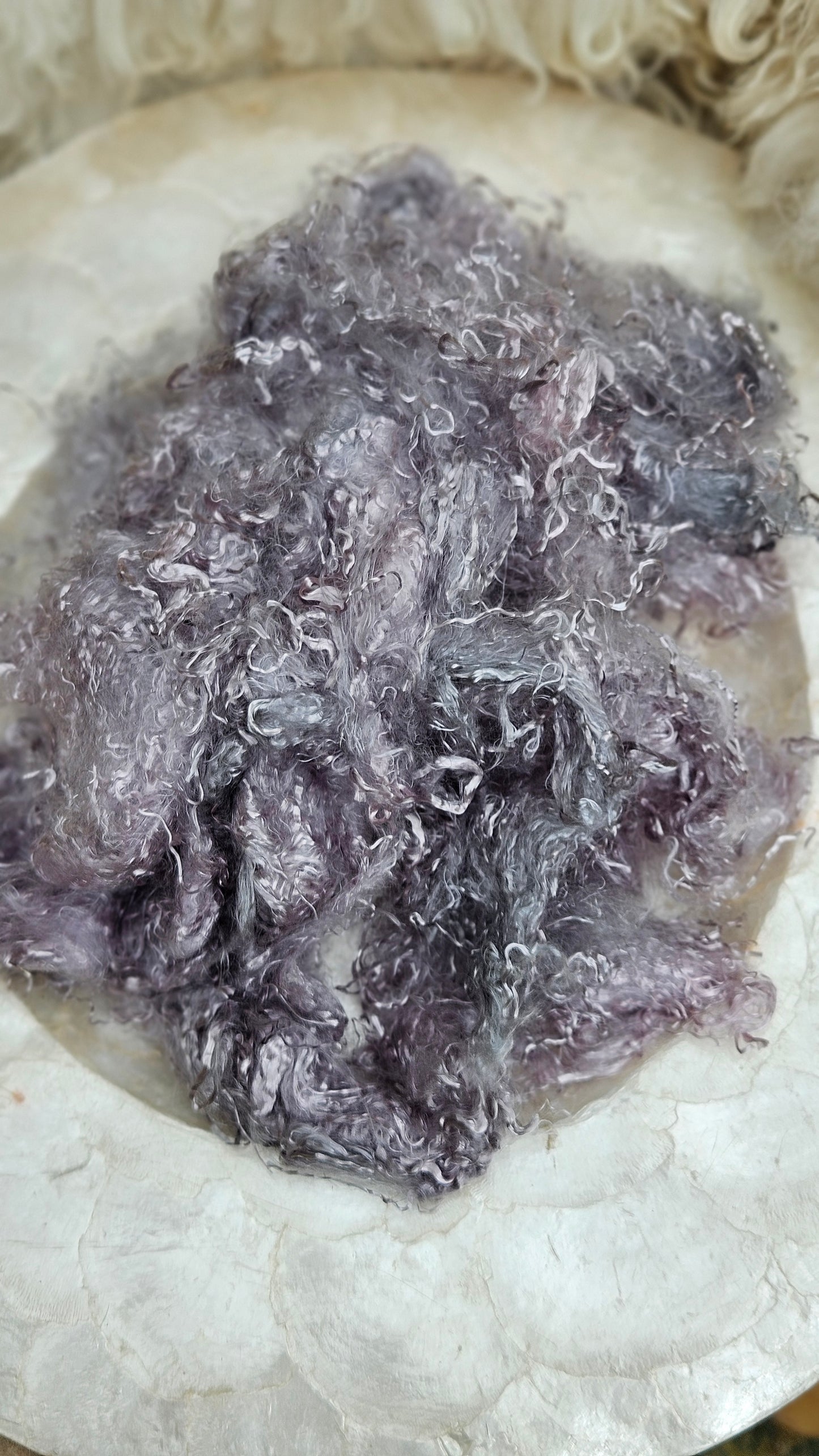 TITANIUM Eucalyptus Crimp Hand Dyed Effects Fiber - 1 ounce