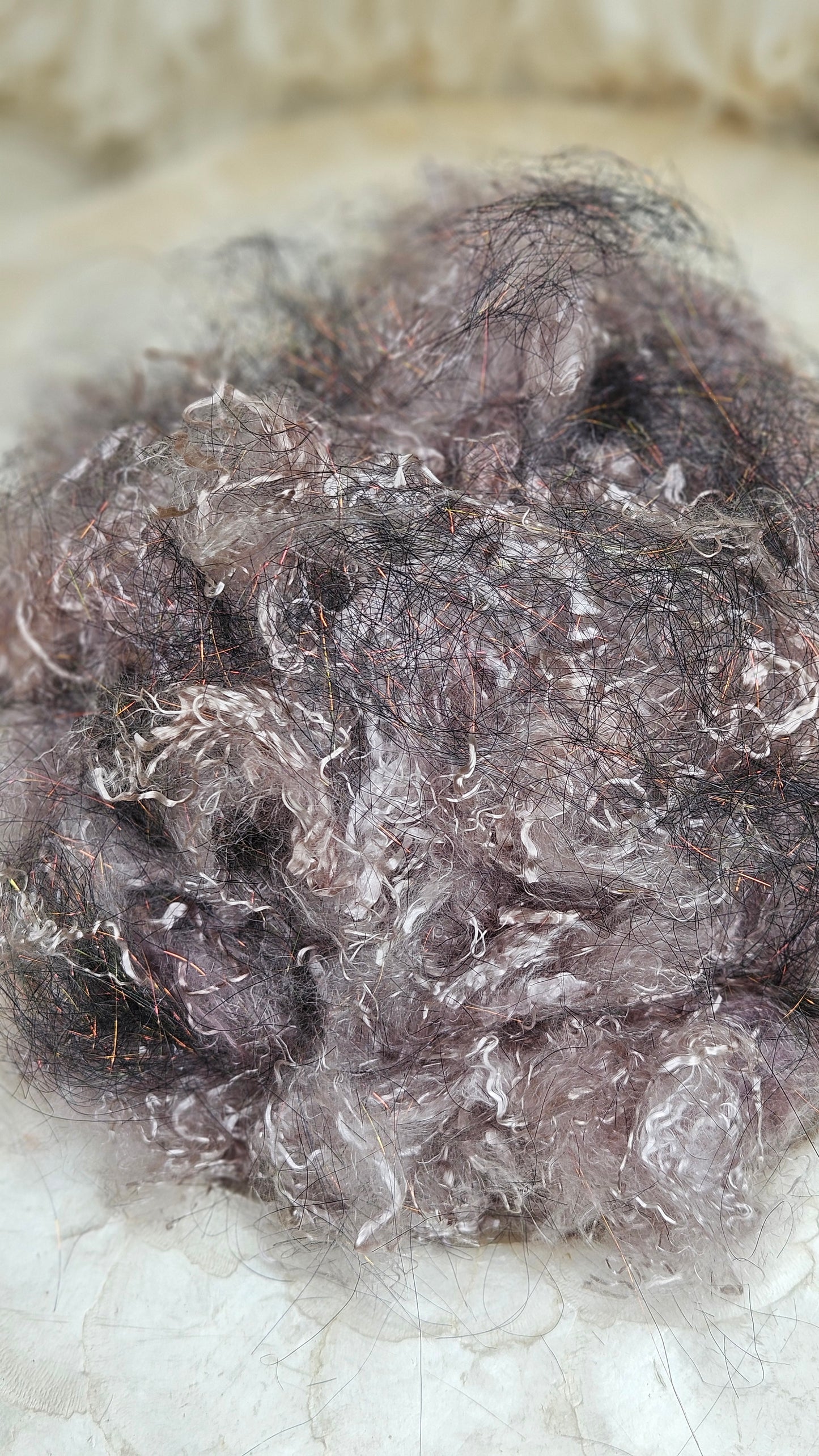 SILVER SPARKLE - hand-dyed eucalyptus crimp faux-silk with Angelina sparkle for art yarn embellishing, fiber blending, felting, and papermaking - 1 oz | 28 g