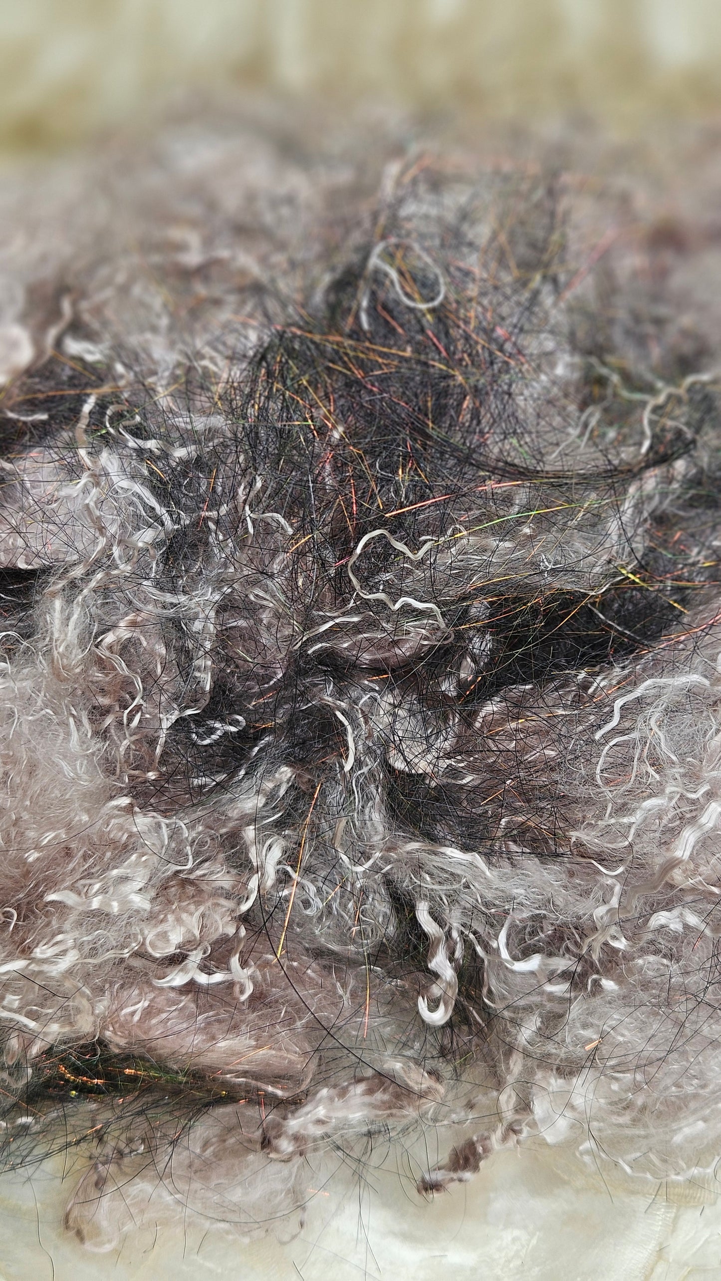 SILVER SPARKLE - hand-dyed eucalyptus crimp faux-silk with Angelina sparkle for art yarn embellishing, fiber blending, felting, and papermaking - 1 oz | 28 g