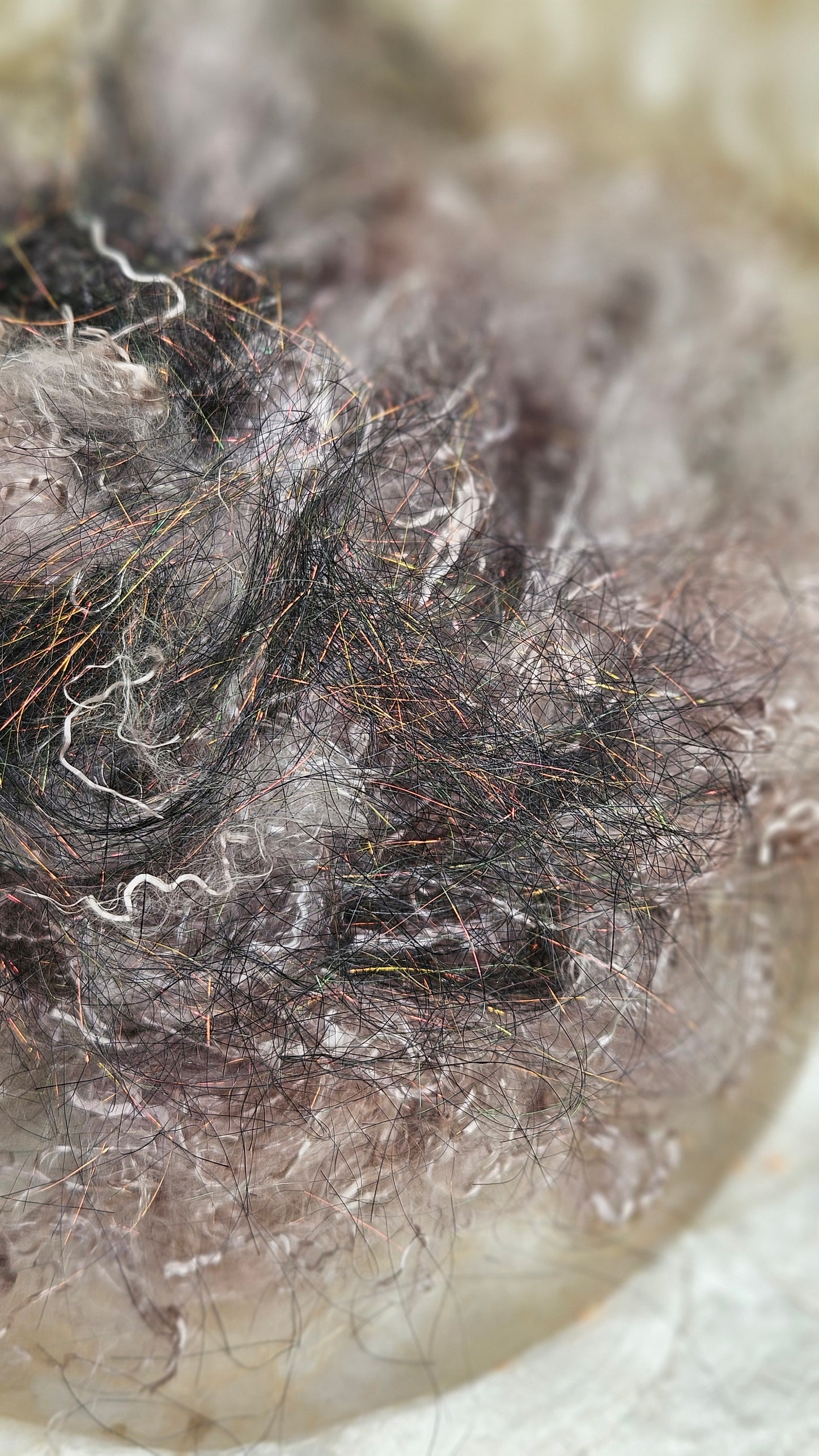 SILVER SPARKLE - hand-dyed eucalyptus crimp faux-silk with Angelina sparkle for art yarn embellishing, fiber blending, felting, and papermaking - 1 oz | 28 g
