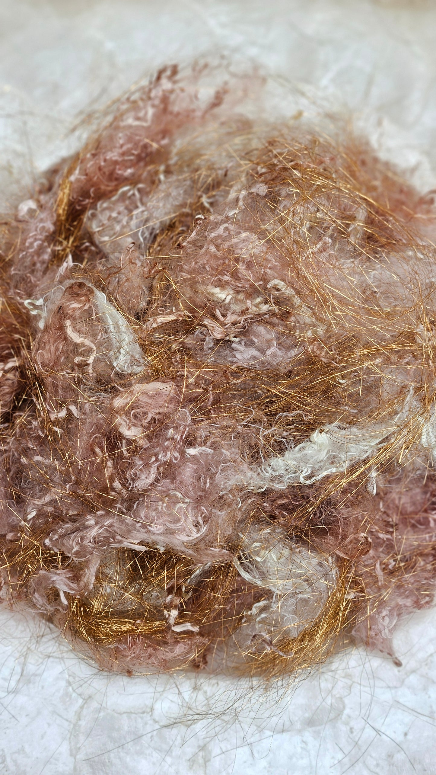 Warm Rose Gold Sparkle Eucalyptus Crimp Blend - 2 ounces