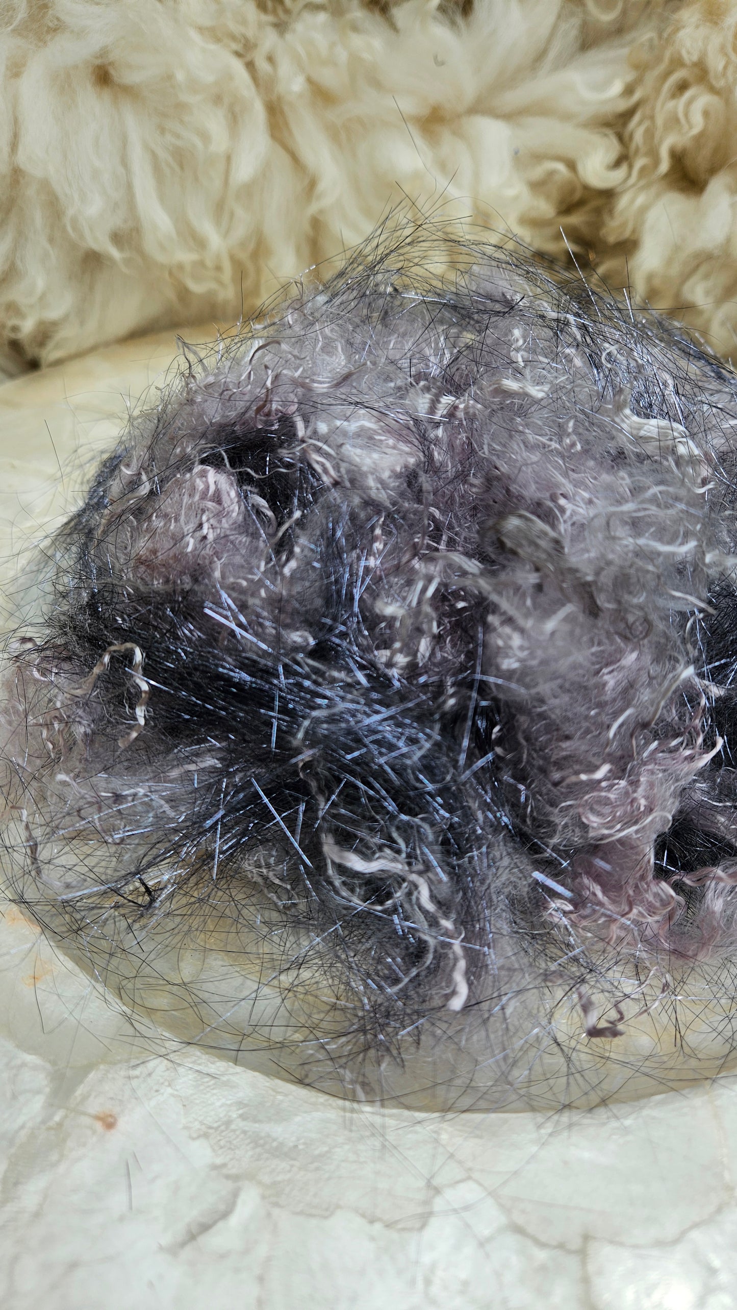 Titanium Sparkle Eucalyptus Crimp Fiber Art Blend - 1 ounce