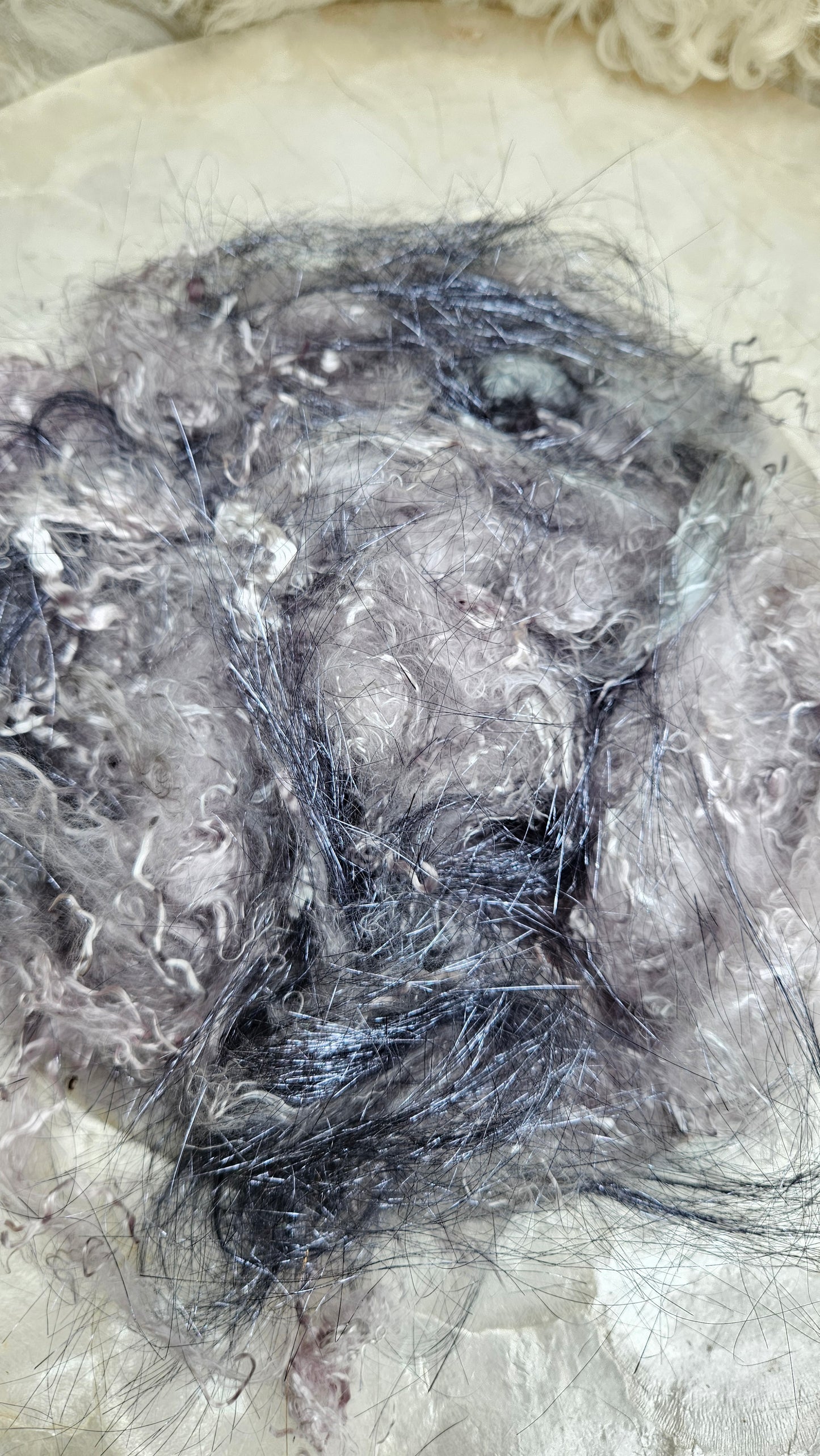 Titanium Sparkle Eucalyptus Crimp Fiber Art Blend - 1 ounce