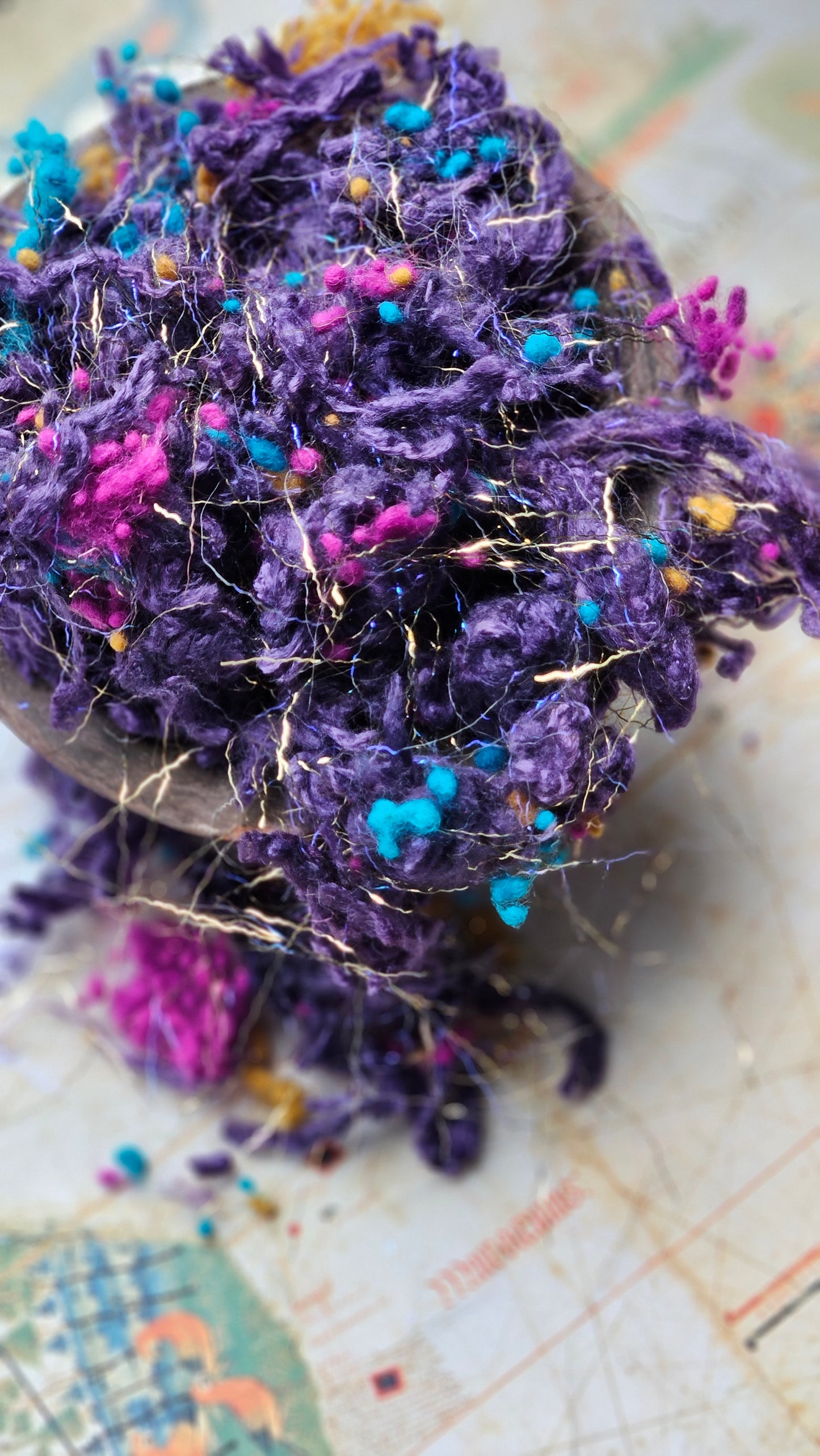 NINEVEH Dyed Fine Wool Nepps Bamboo Blend - 1.5 ounces