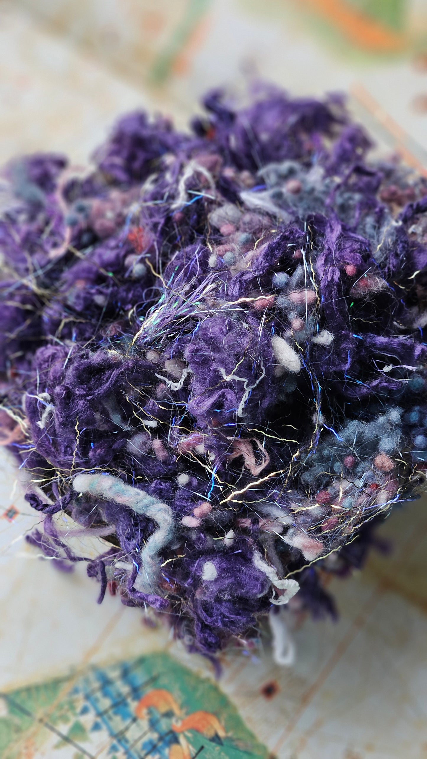 URUK Dyed Fine Wool Nepps Bamboo Blend - 1.5 ounces