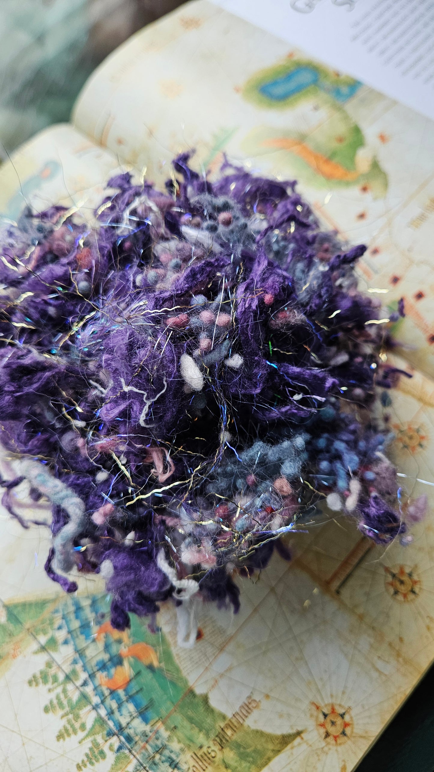 URUK Dyed Fine Wool Nepps Bamboo Blend - 1.5 ounces