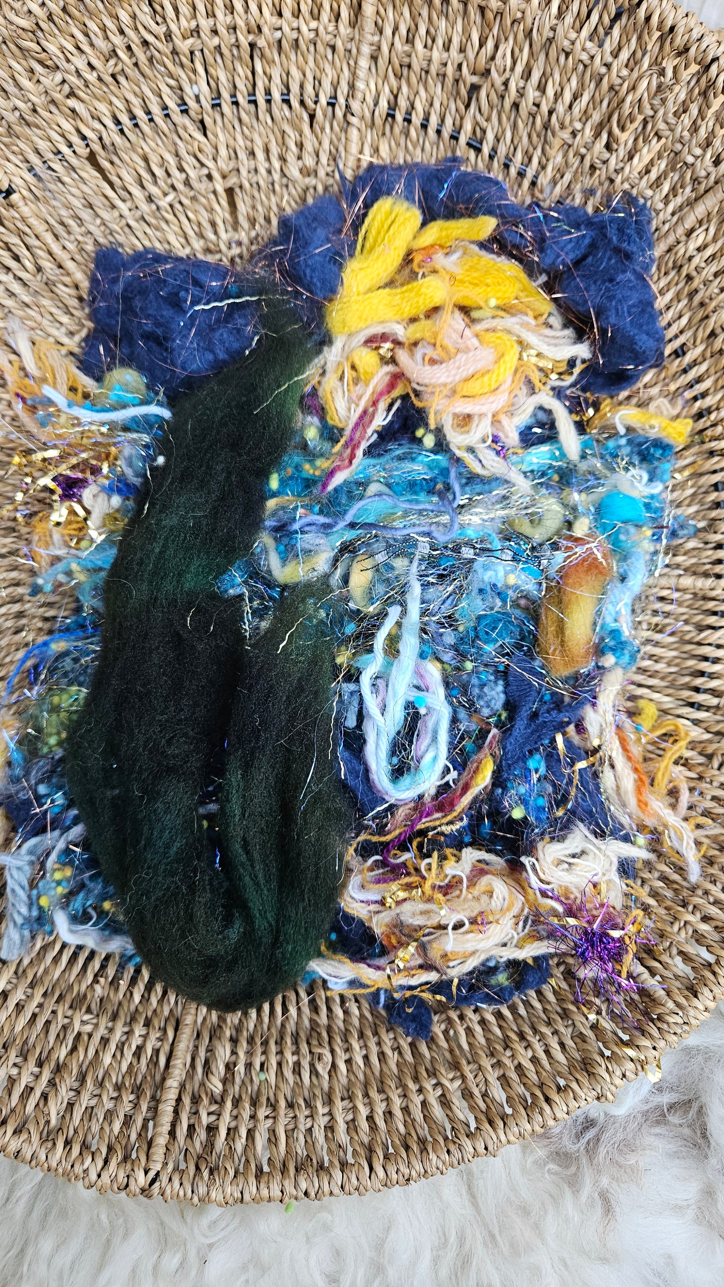 STARRY NIGHT - Van Gogh Inspired Wool Texture Blend - 2.5 oz